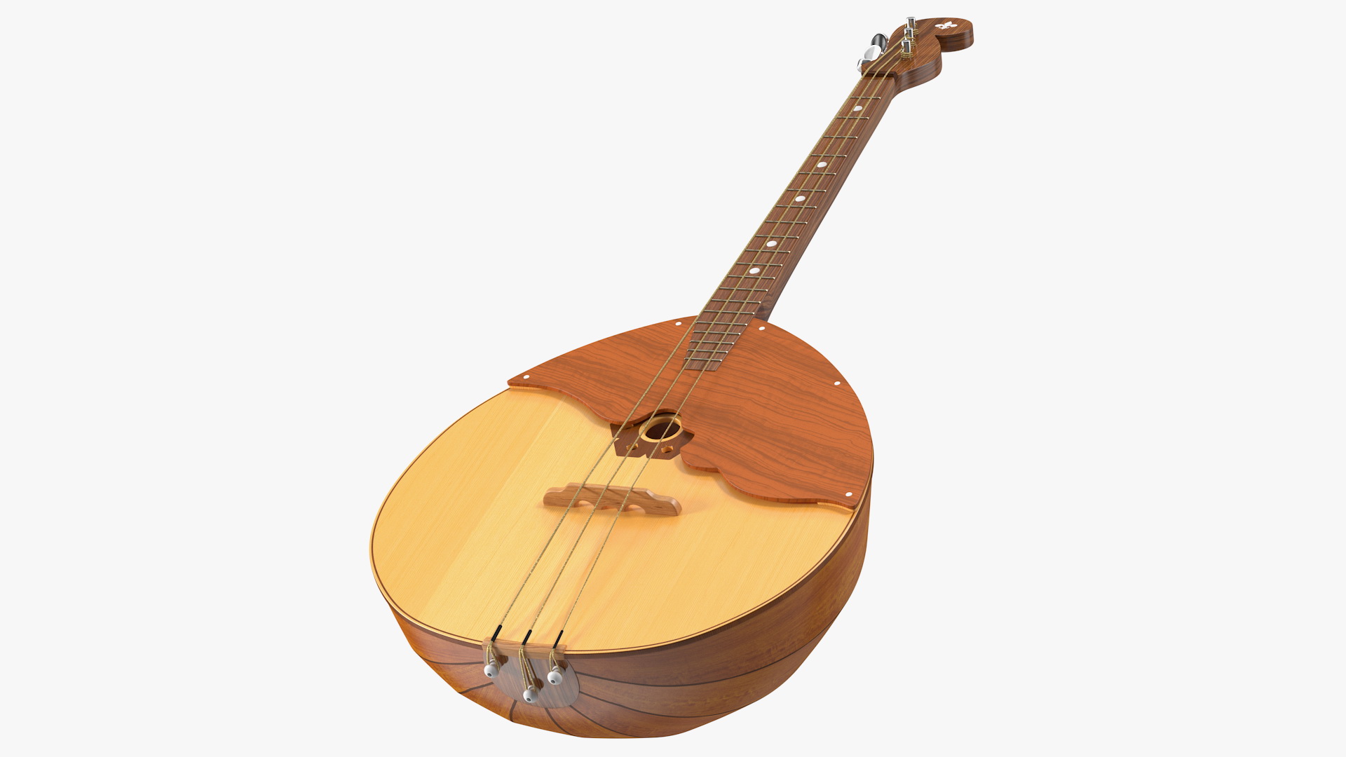 Domra Alto Three String Folk Instrument 3D model