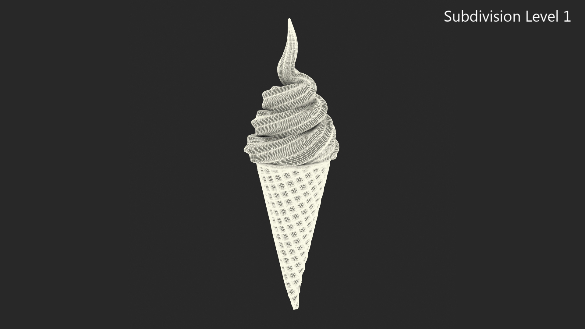 3D Animated Filling Ice Cream Cone