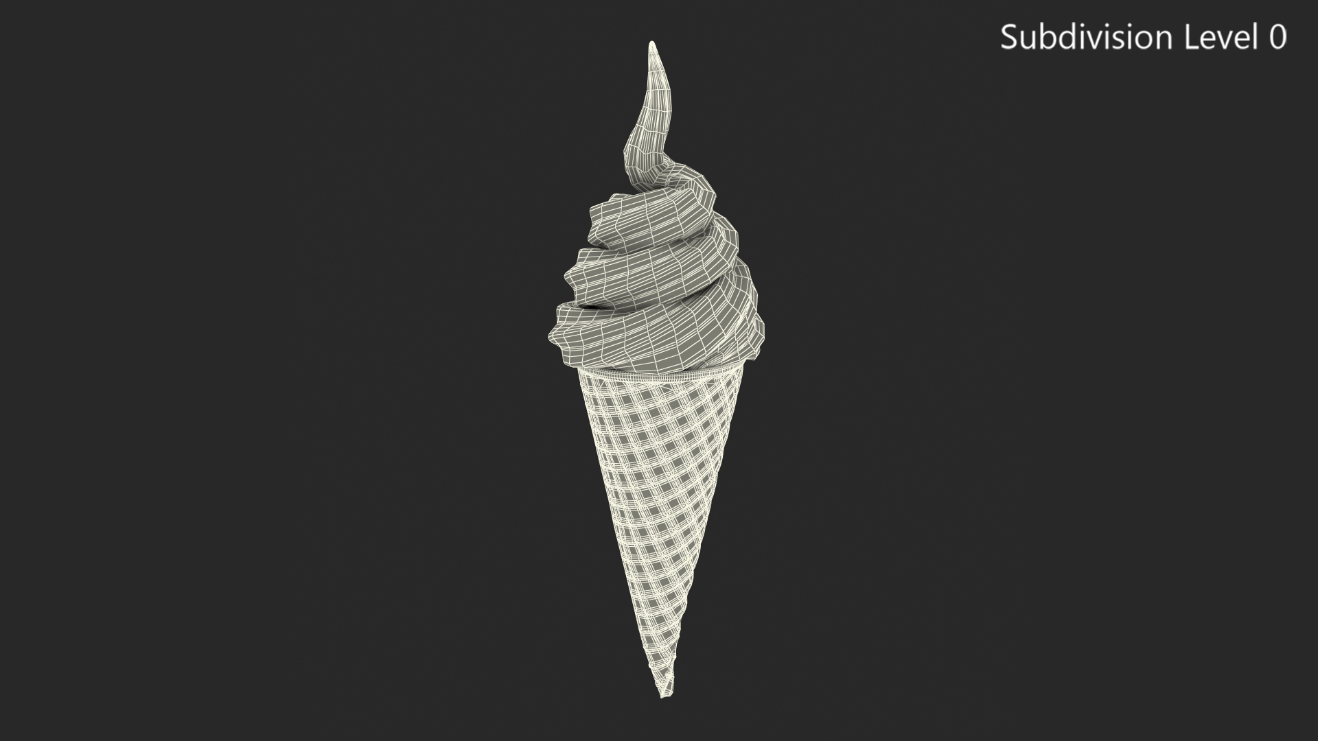3D Animated Filling Ice Cream Cone