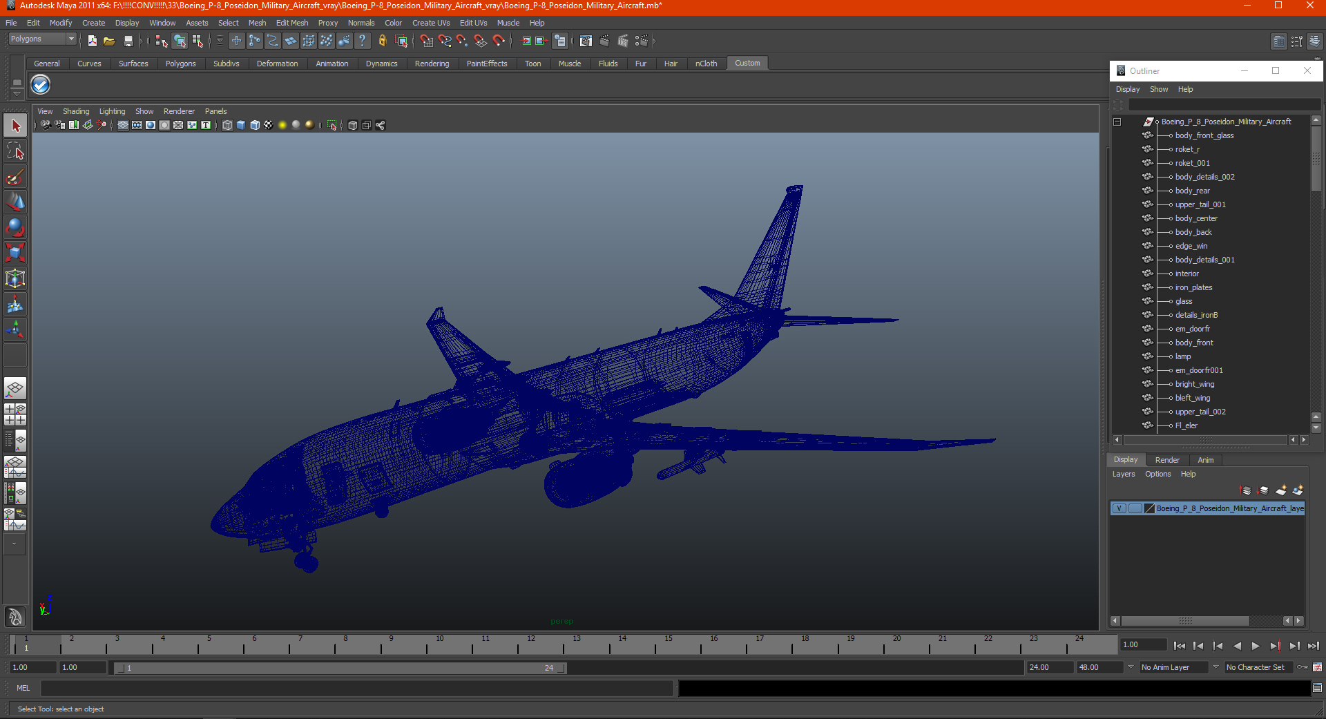 Boeing P-8 Poseidon Military Aircraft 3D