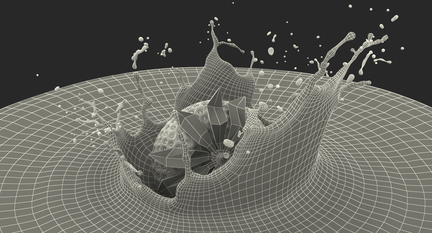 Strawberry Milk Splash 3D