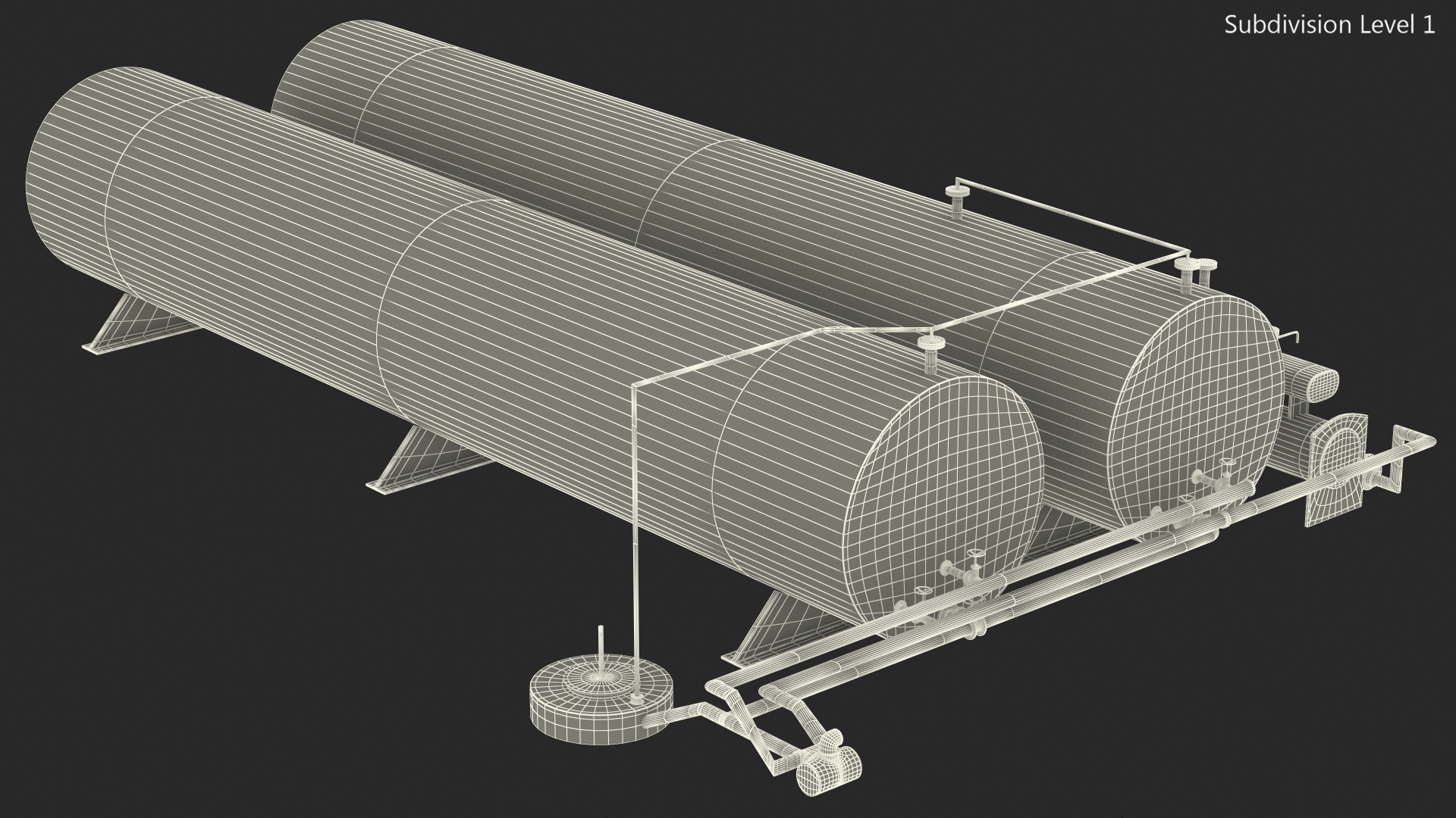 3D Horizontal Bitumen Storage Tank