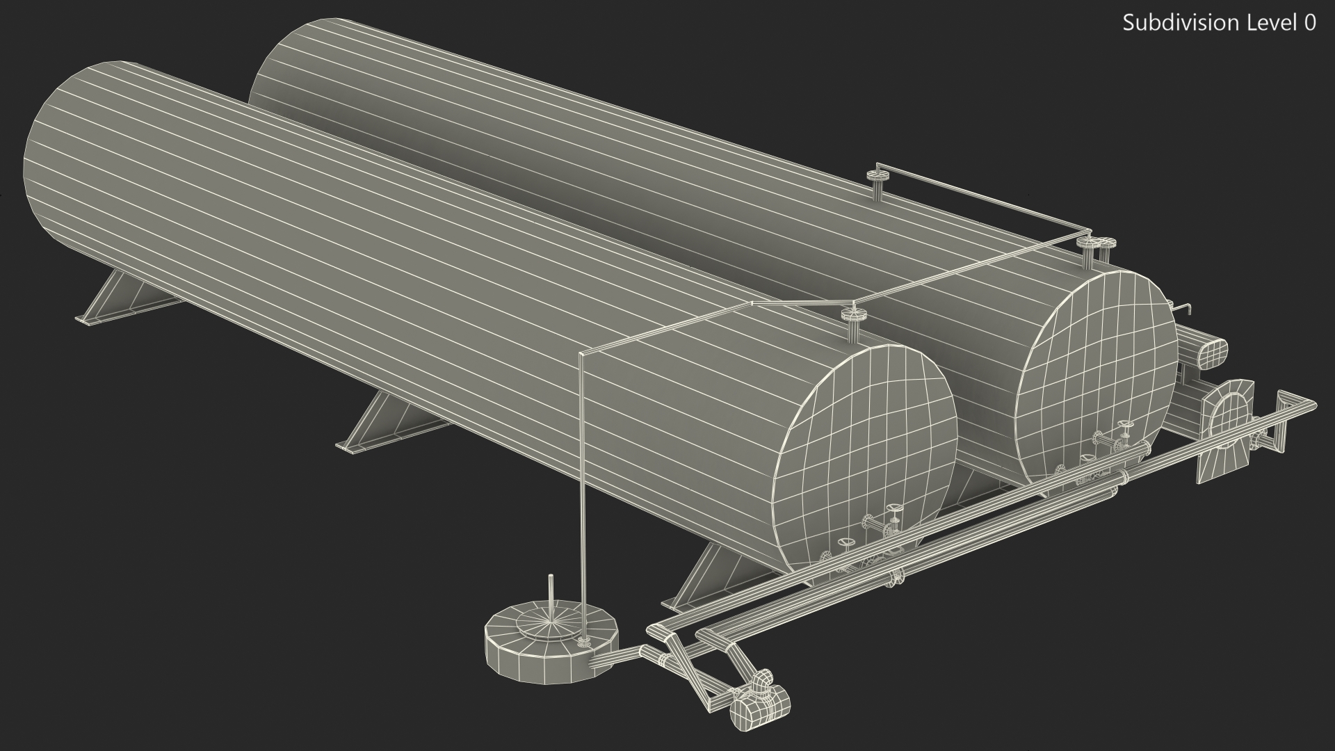 3D Horizontal Bitumen Storage Tank