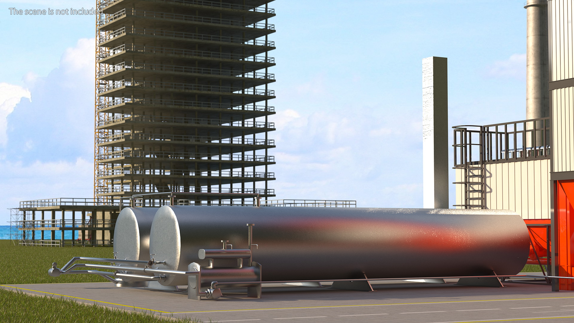 3D Horizontal Bitumen Storage Tank