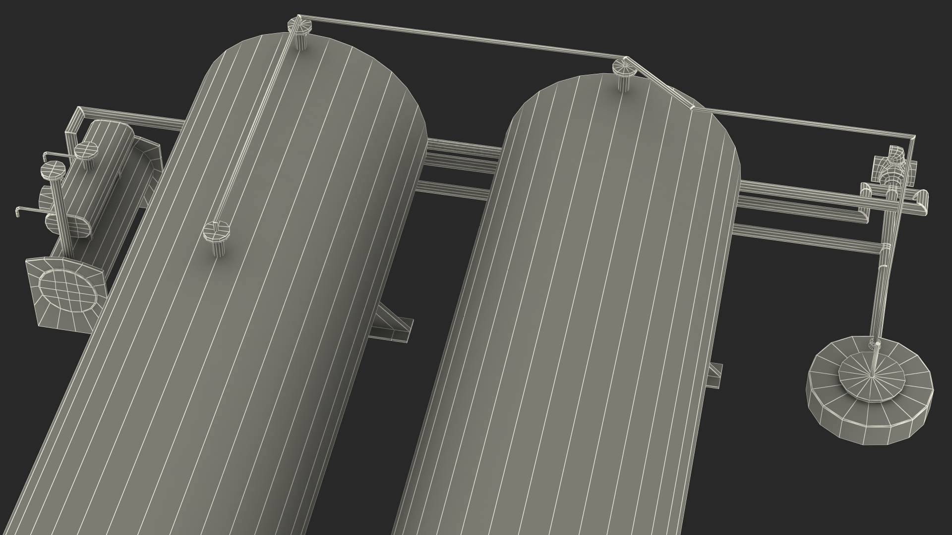 3D Horizontal Bitumen Storage Tank
