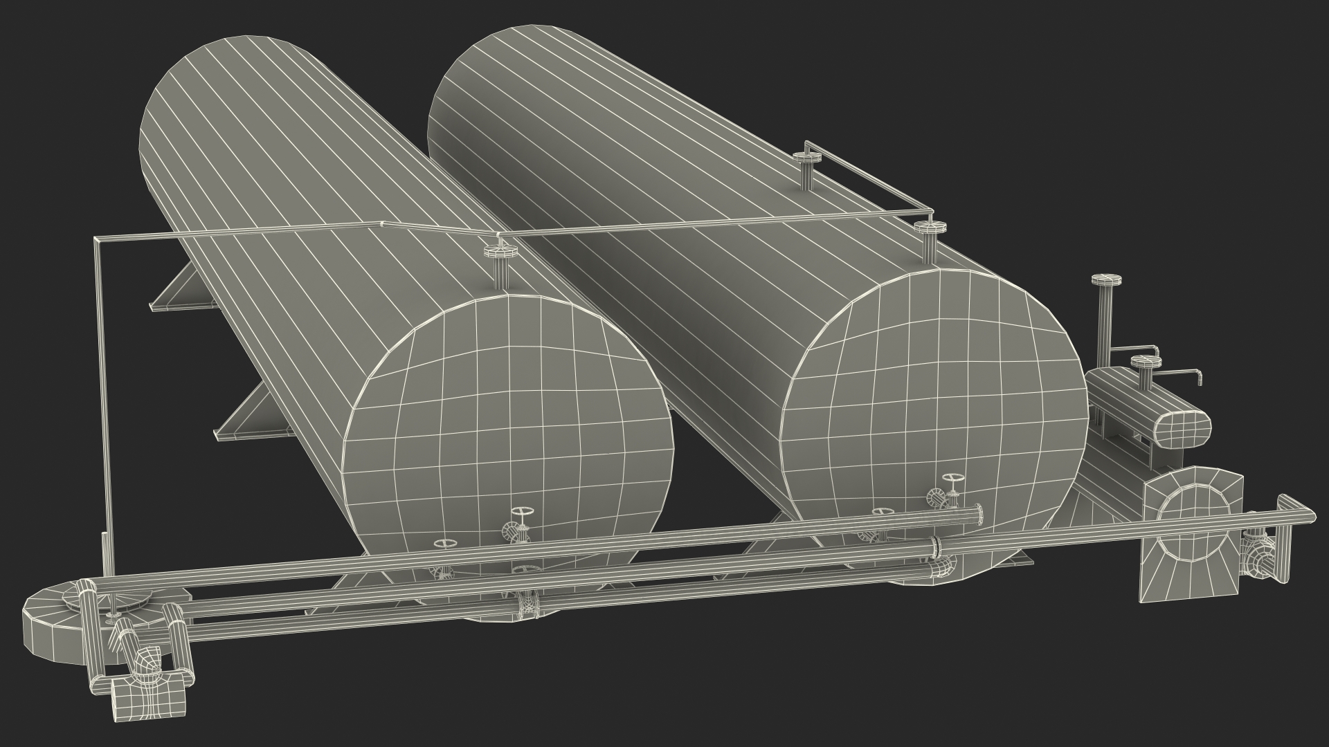 3D Horizontal Bitumen Storage Tank