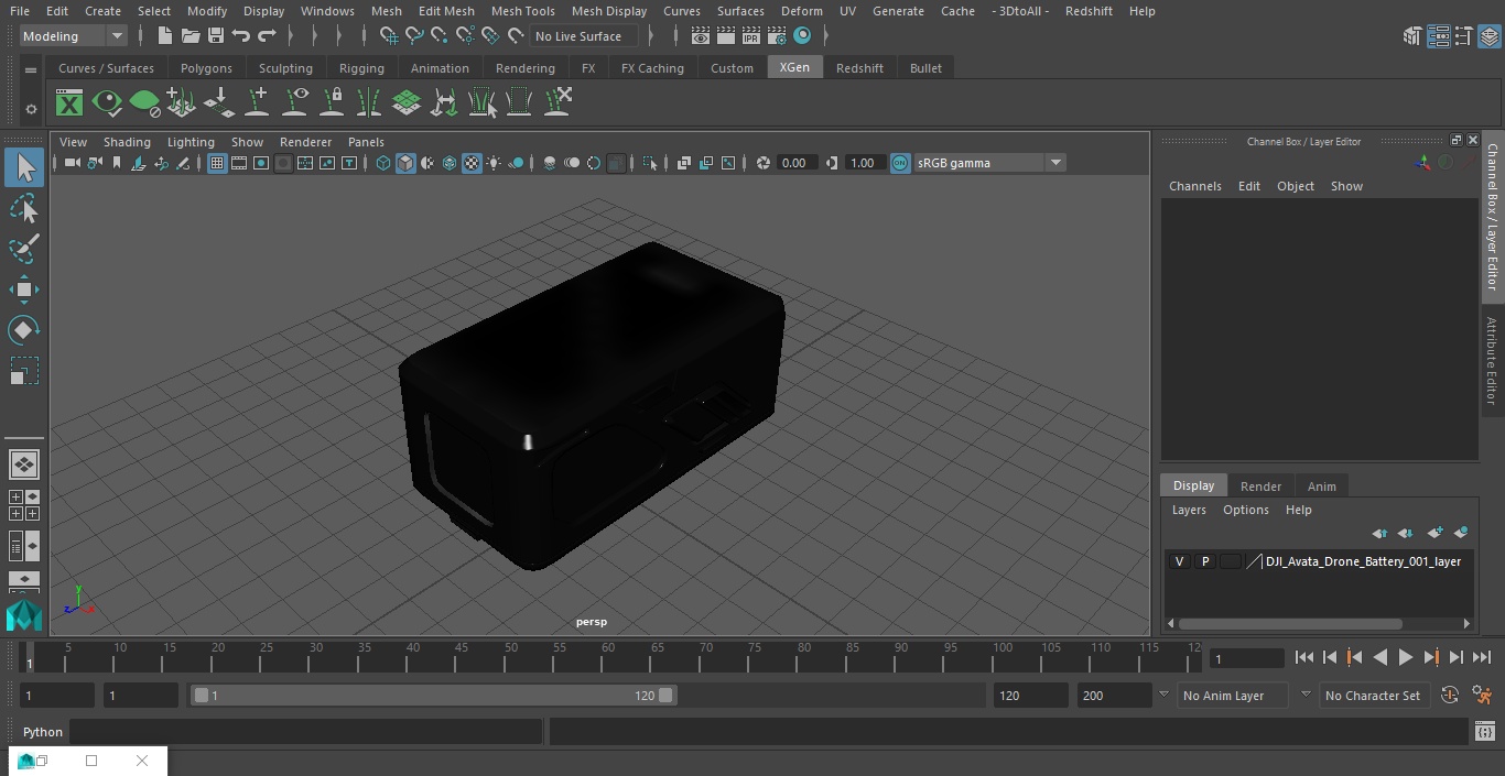 3D DJI Avata Drone Battery model
