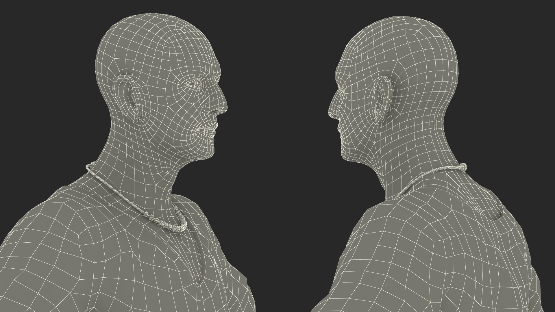 3D model Ancient Priest Rigged for Cinema 4D