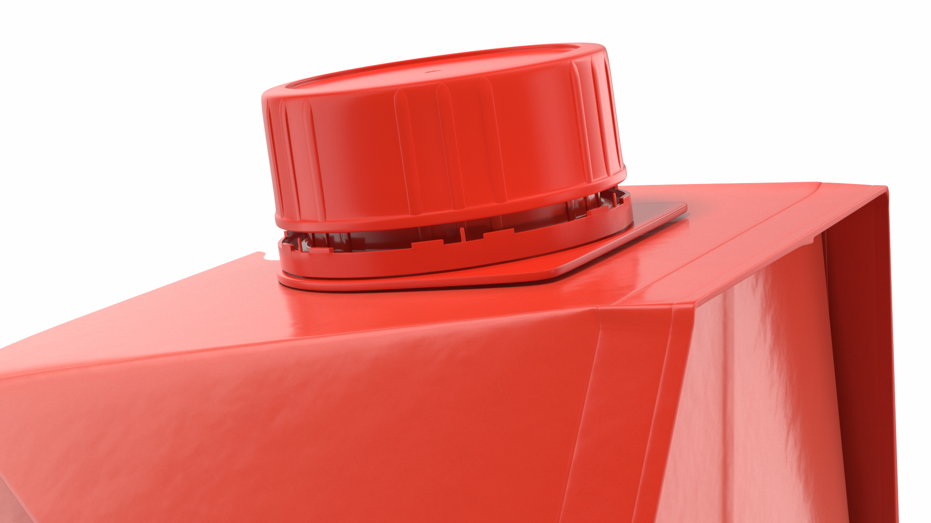 3D Drink Carton Pack with Screw Cap Mockup Red model