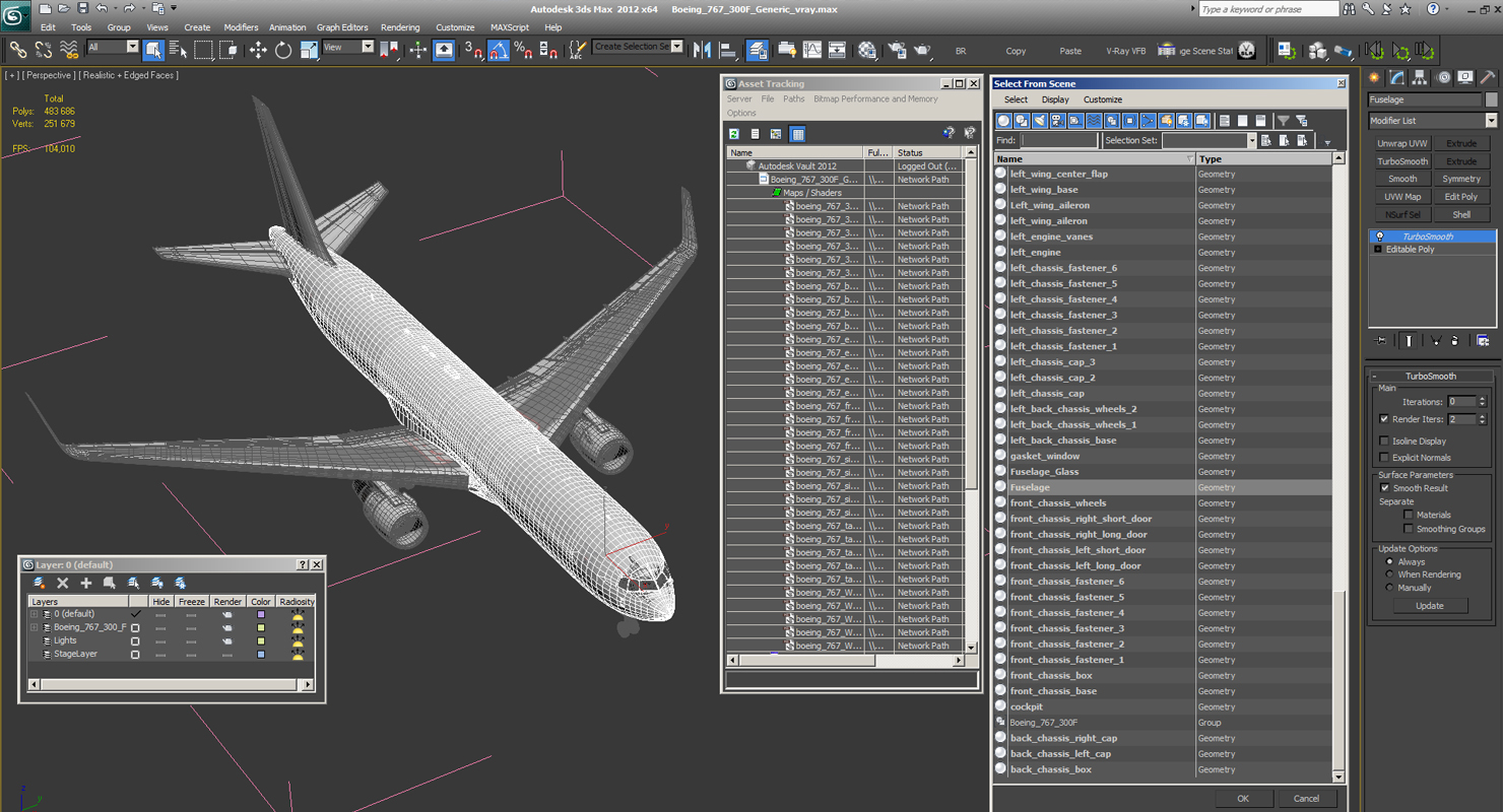 3D Boeing 767 300F Generic model
