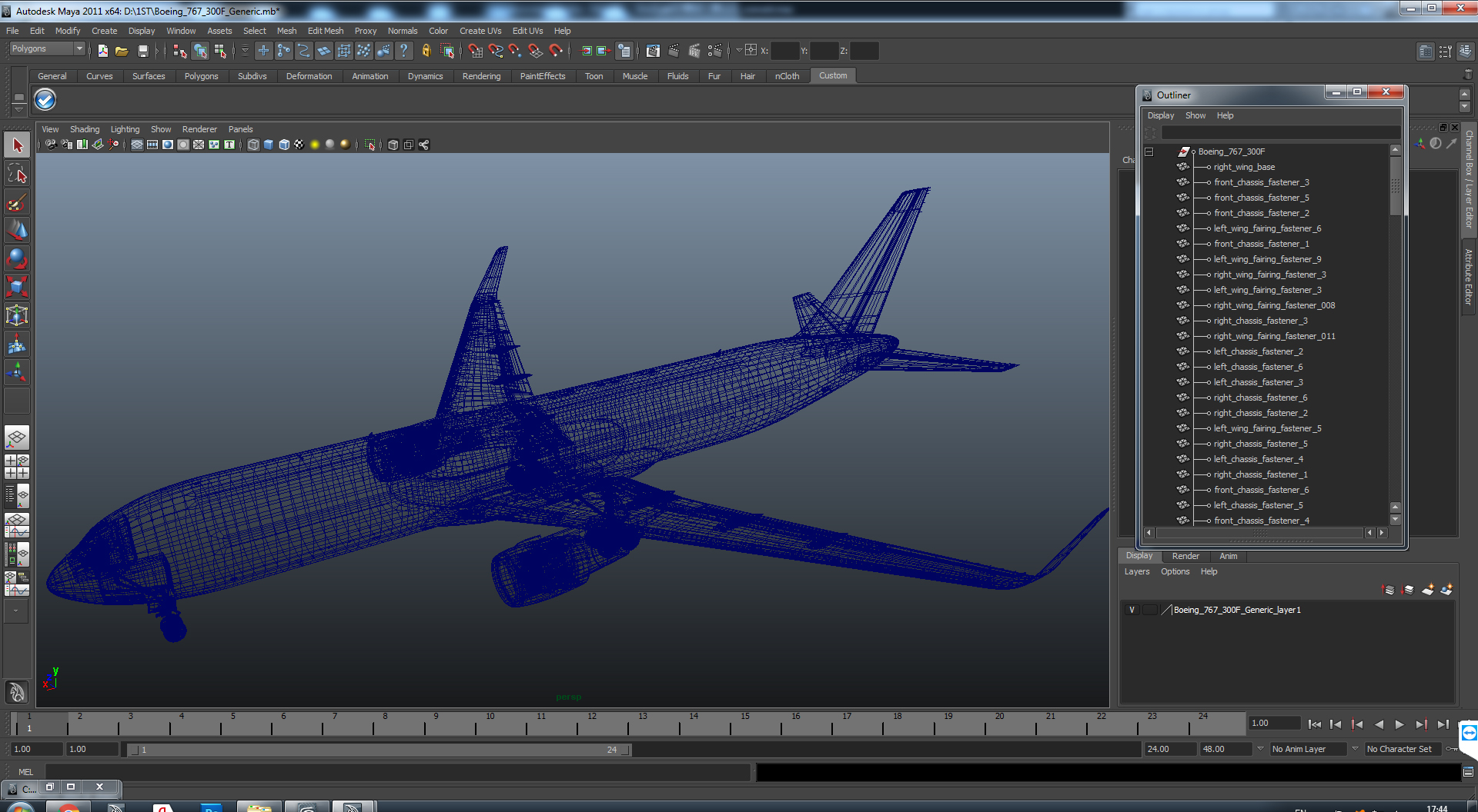 3D Boeing 767 300F Generic model