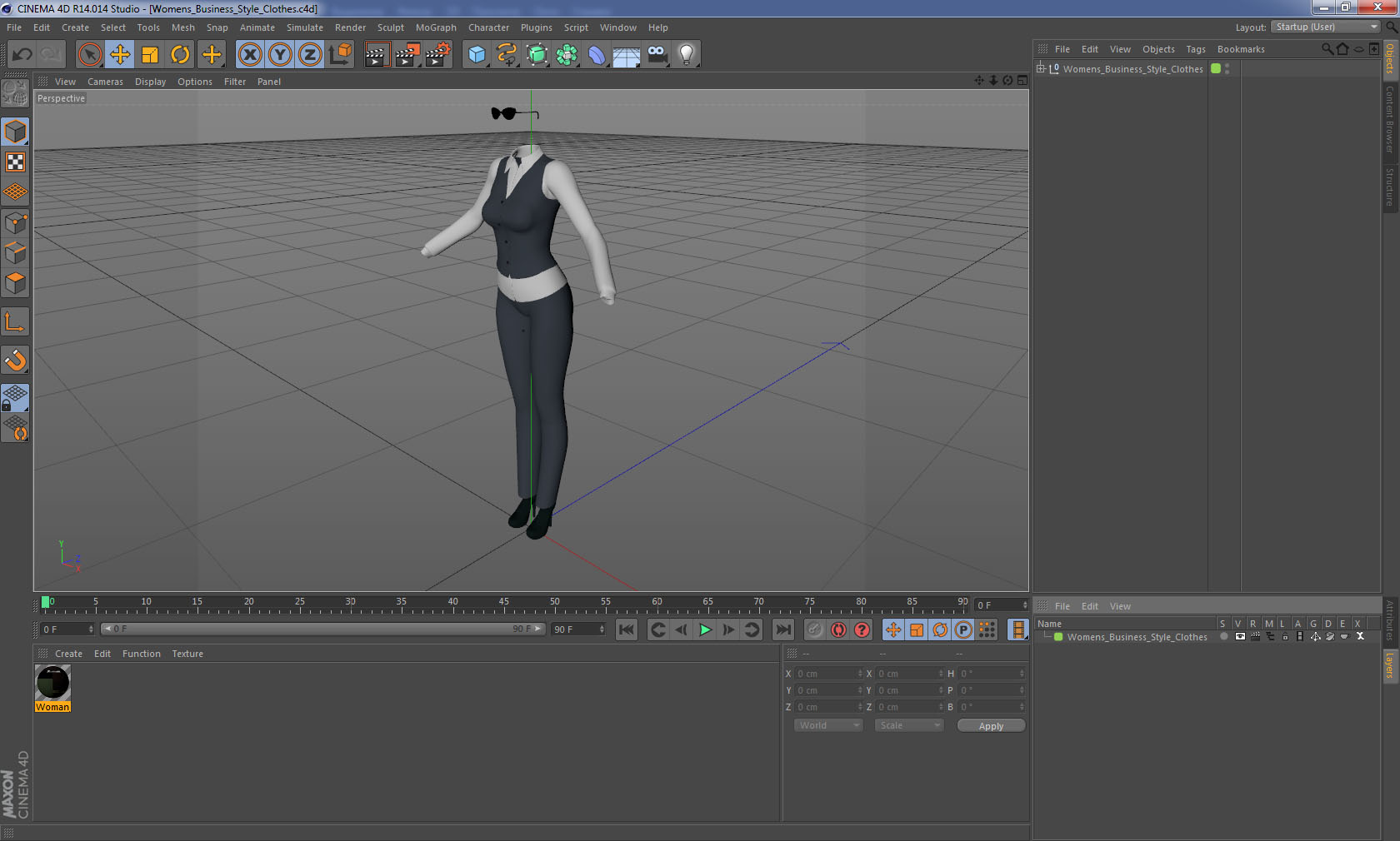 Womens Business Style Clothes 3D model