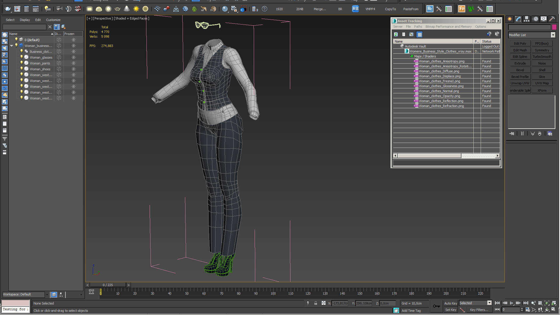 Womens Business Style Clothes 3D model