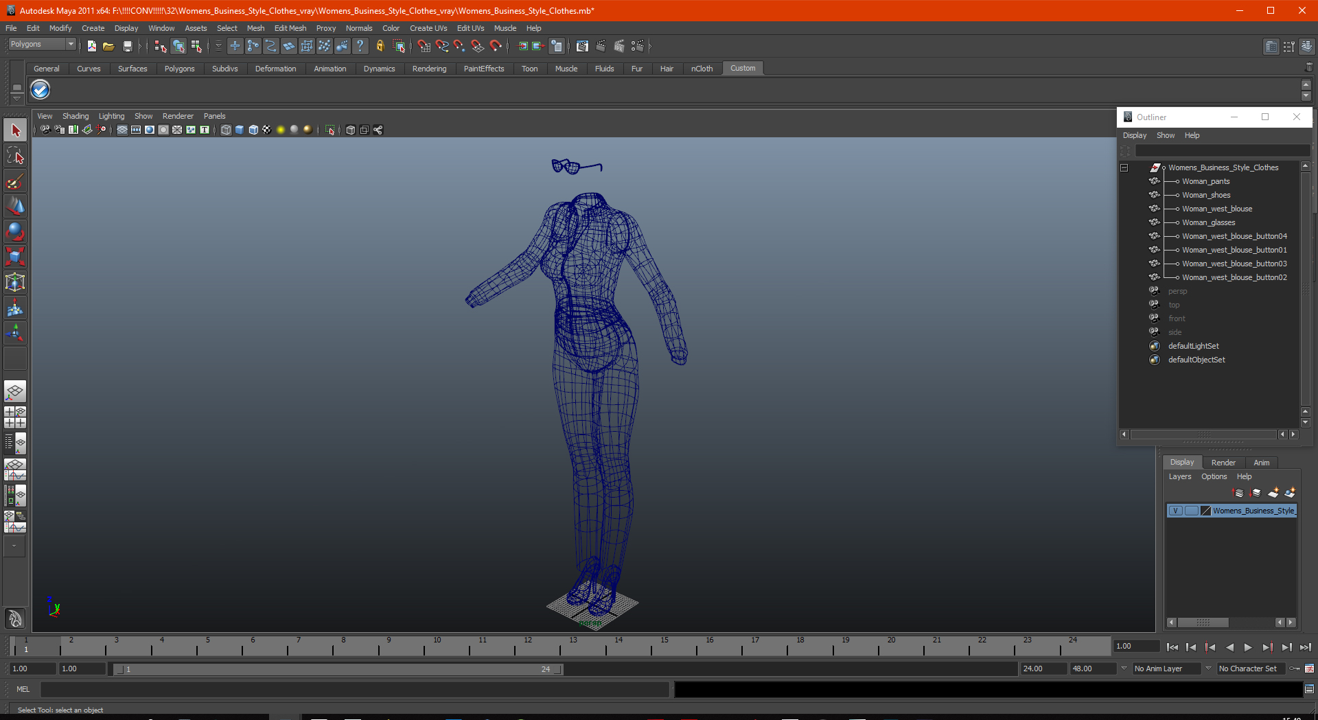 Womens Business Style Clothes 3D model