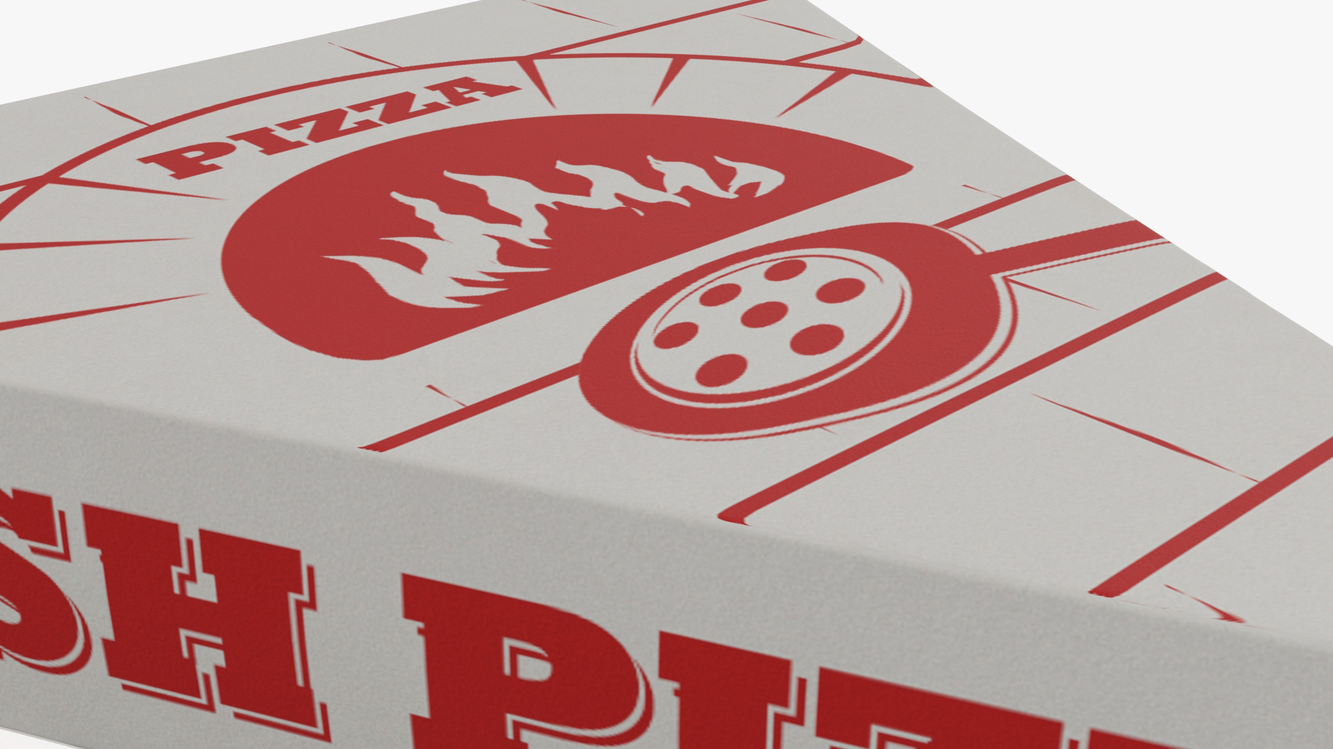 3D Triangle Pizzeria Packaging Box