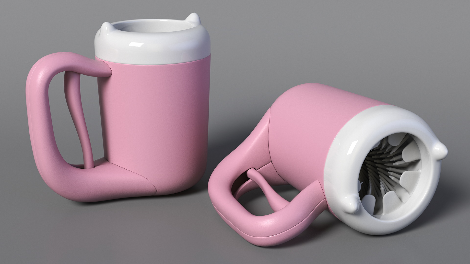3D model Paw Washer Pink