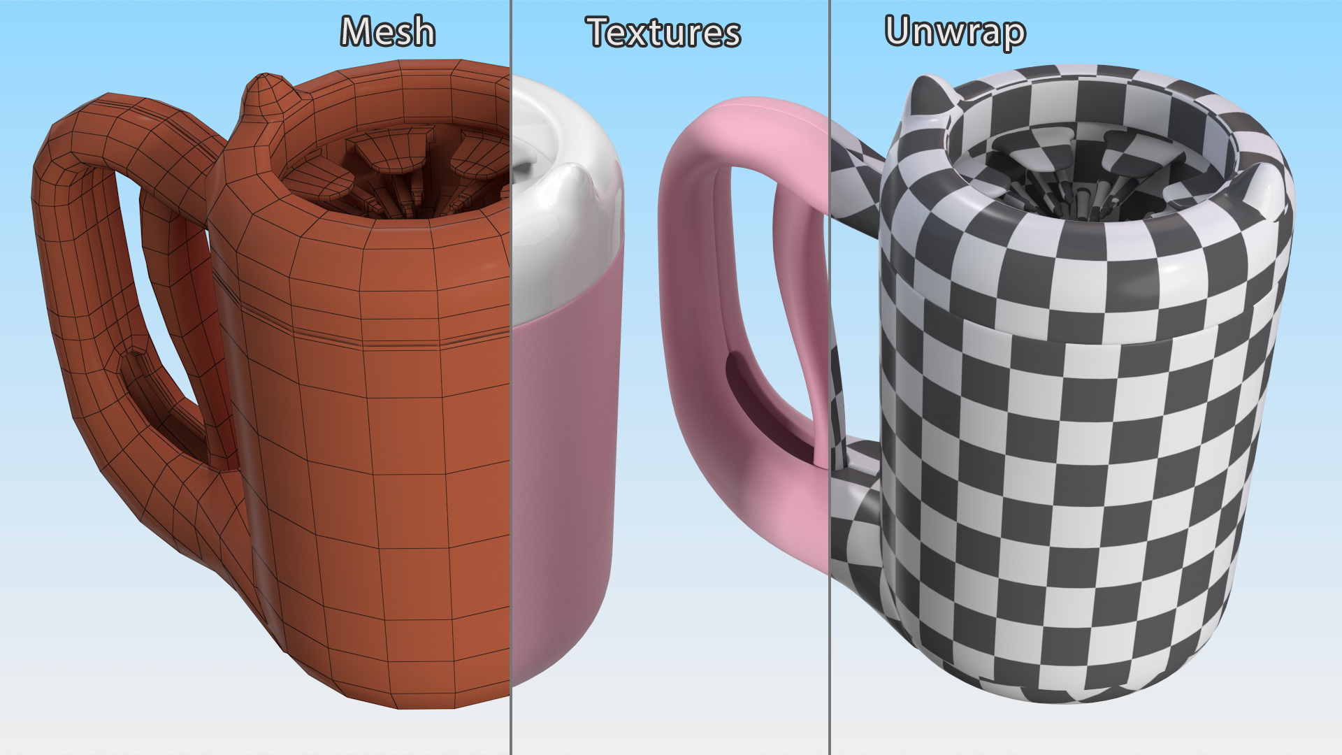 3D model Paw Washer Pink