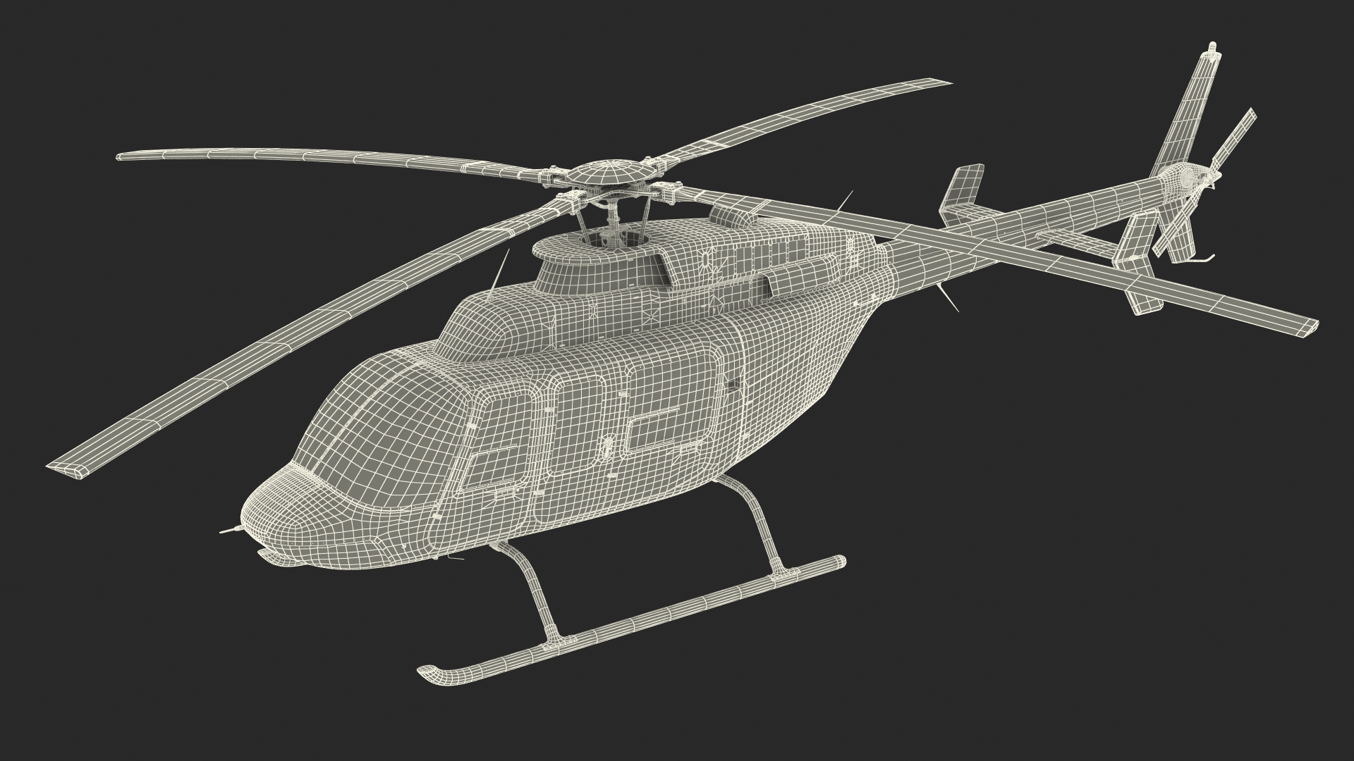 Civilian Passenger Helicopter Generic 3D