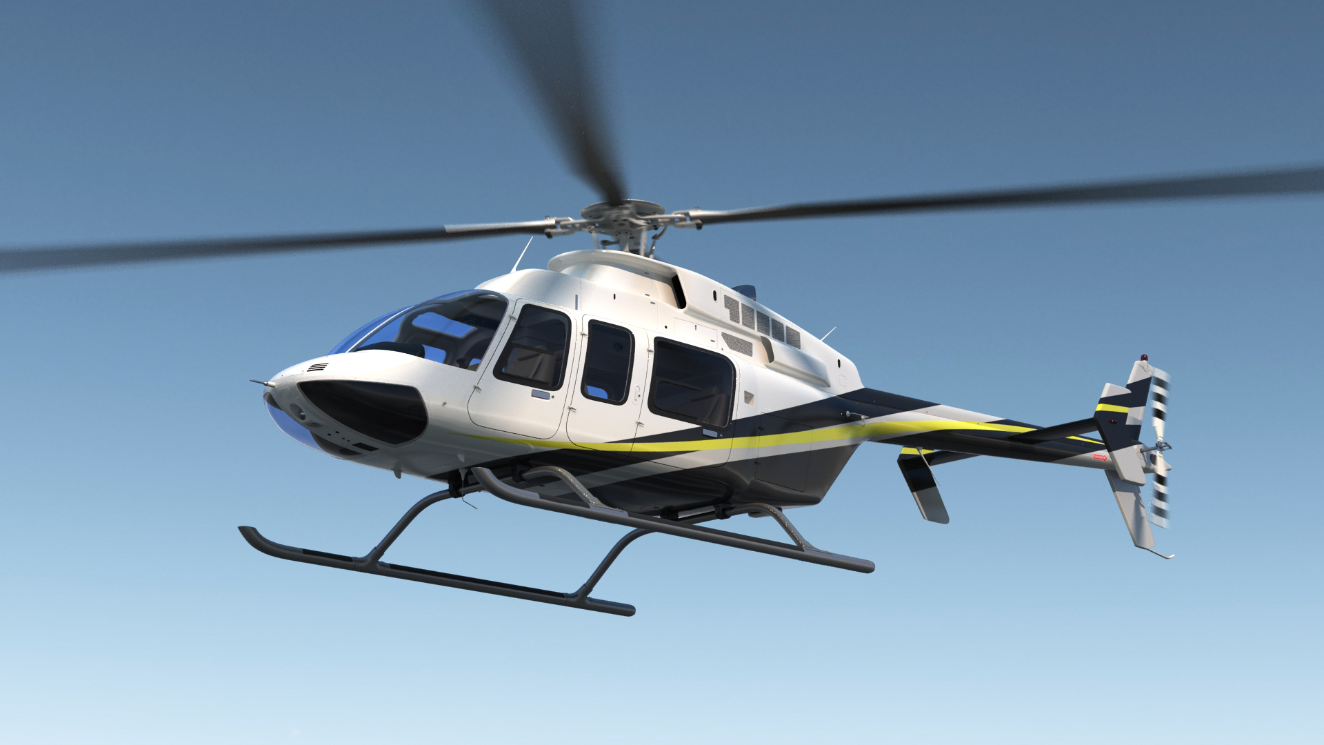 Civilian Passenger Helicopter Generic 3D