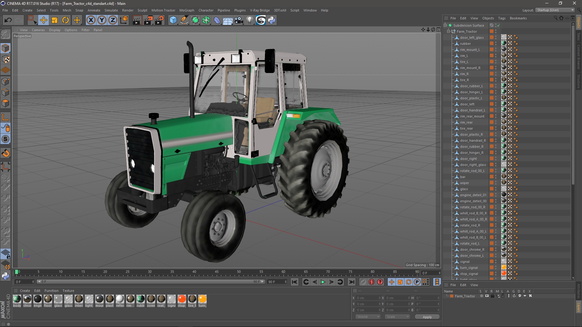 Farm Tractor 3D