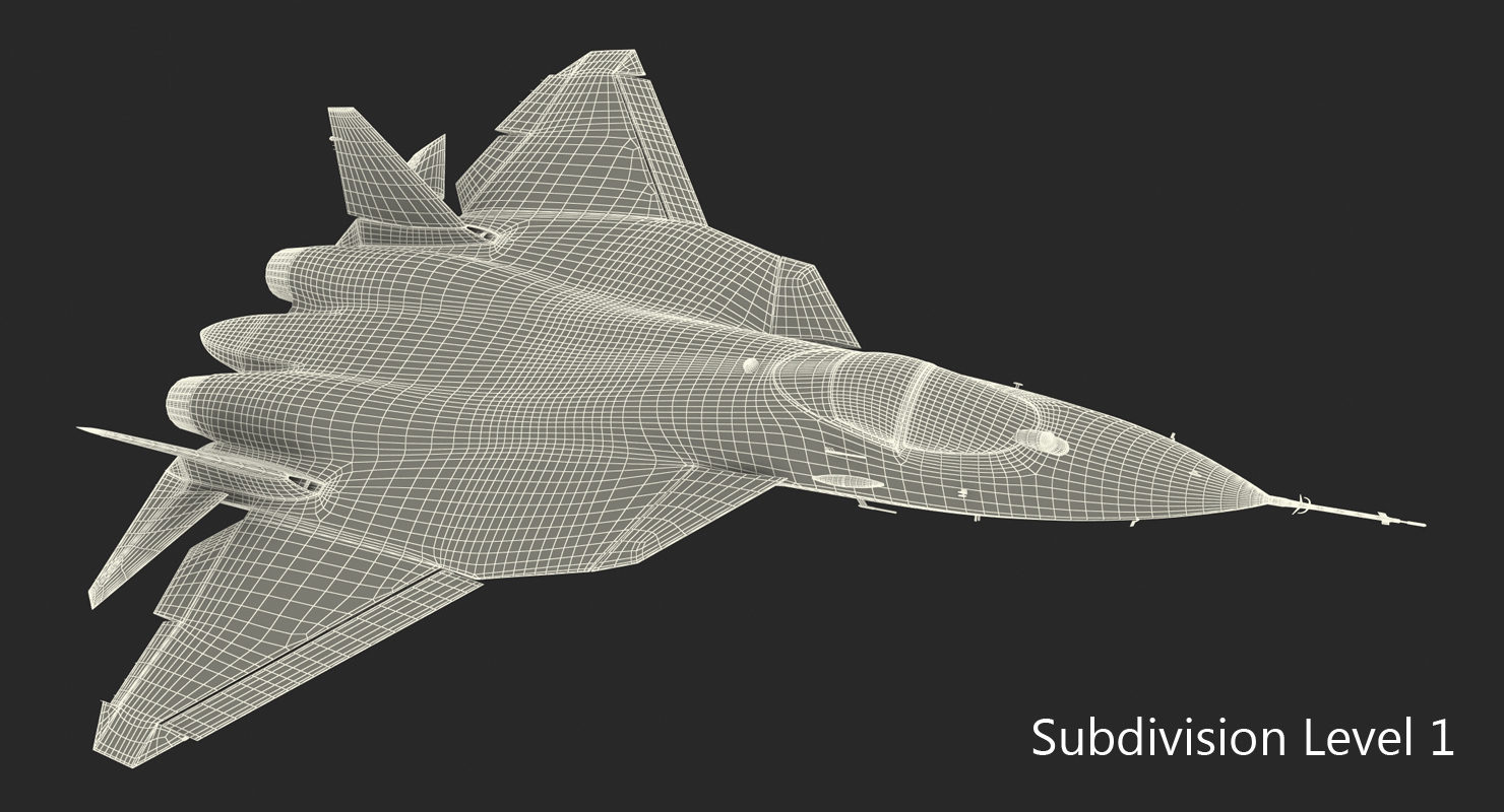 3D model Sukhoi T 50 PAK FA Rigged