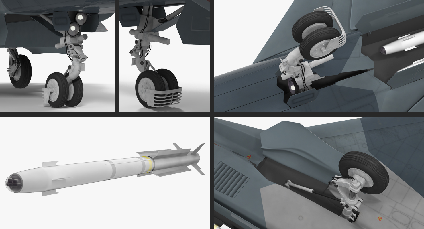 3D model Sukhoi T 50 PAK FA Rigged