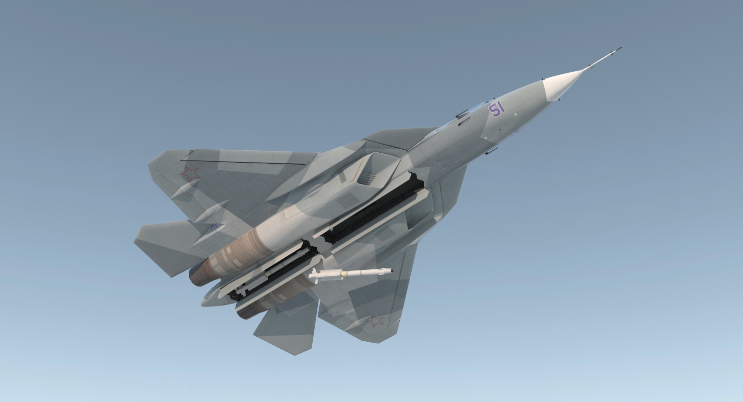 3D model Sukhoi T 50 PAK FA Rigged