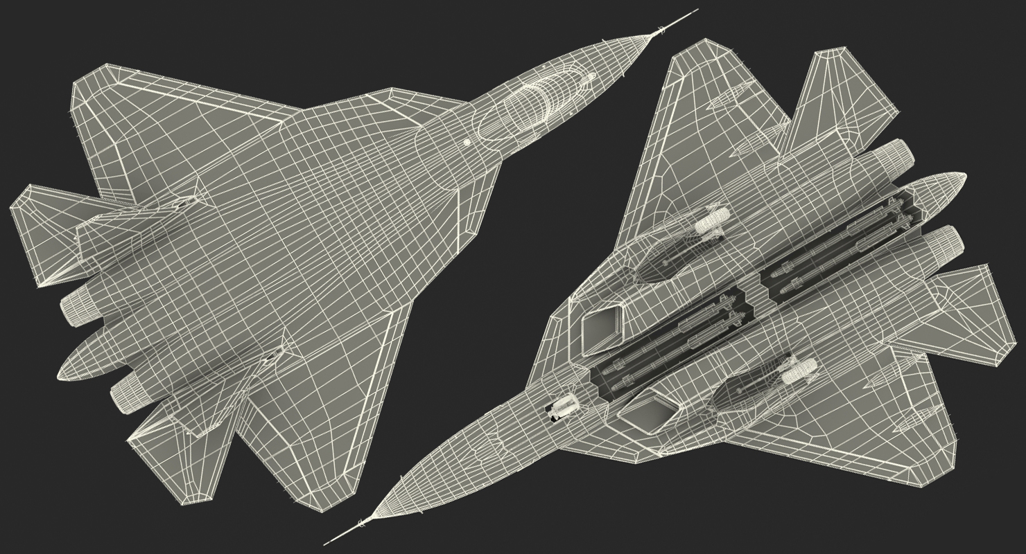 3D model Sukhoi T 50 PAK FA Rigged