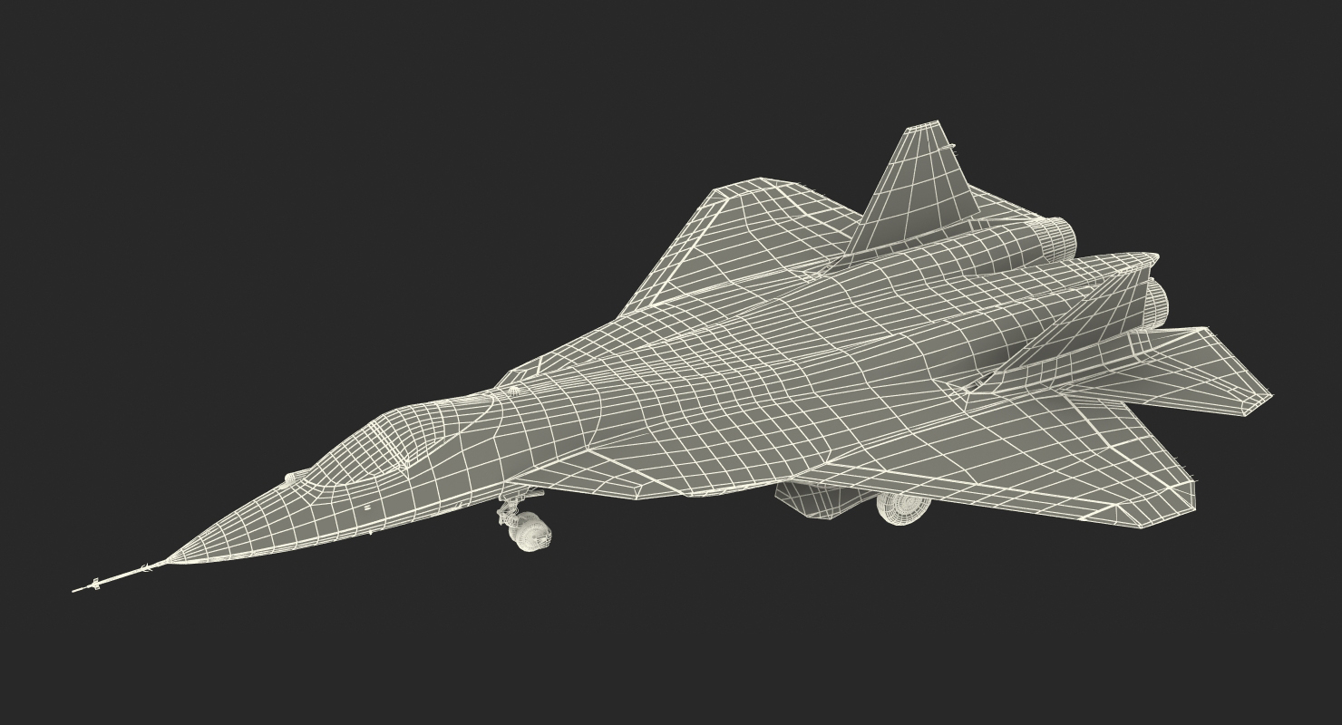 3D model Sukhoi T 50 PAK FA Rigged
