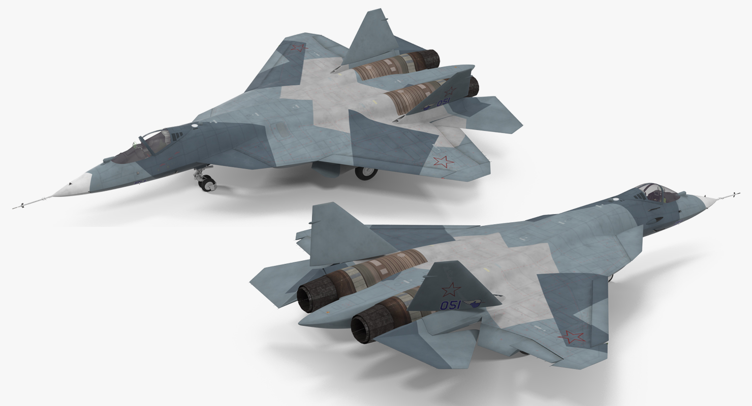 3D model Sukhoi T 50 PAK FA Rigged