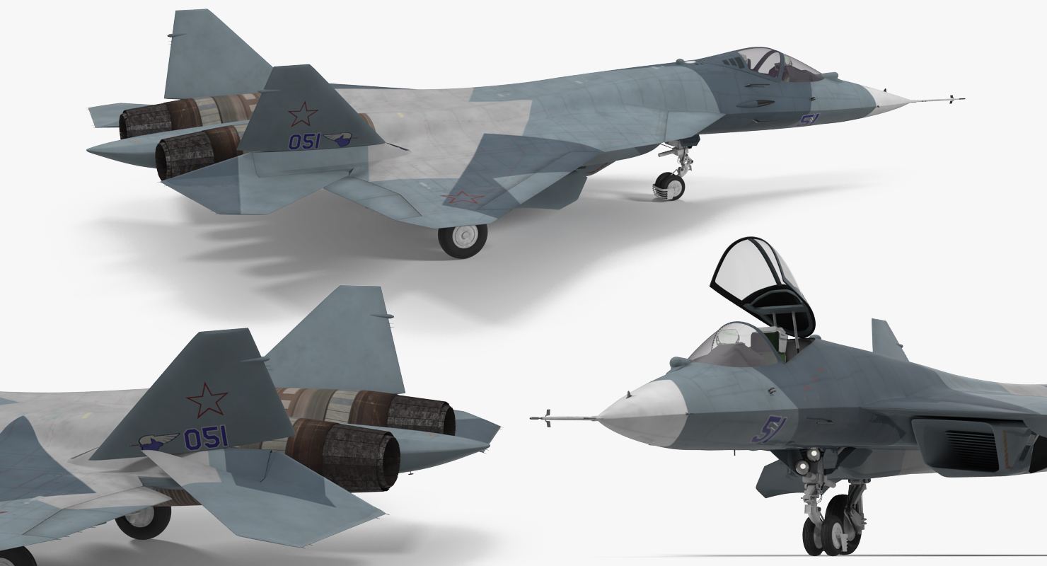 3D model Sukhoi T 50 PAK FA Rigged