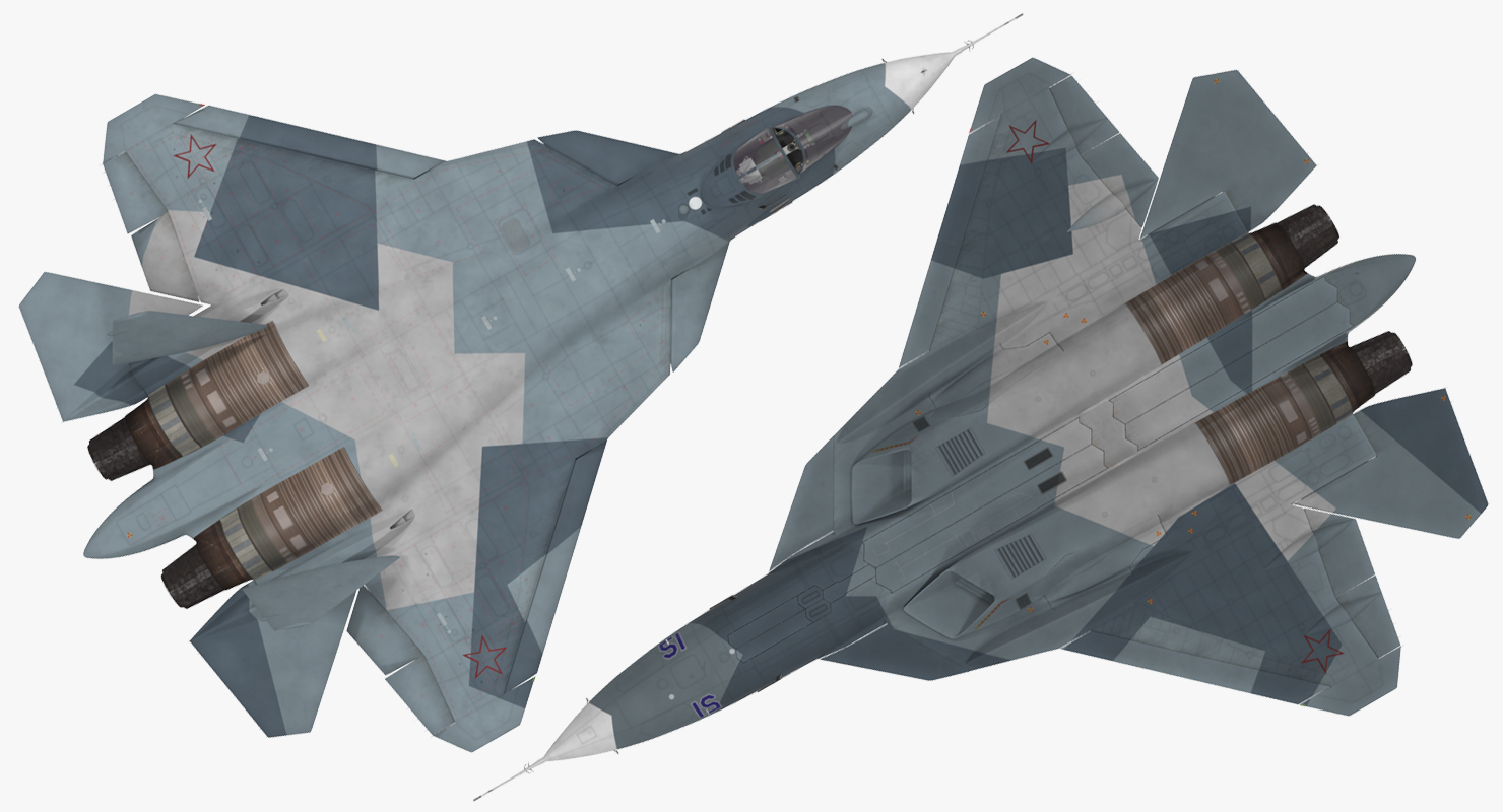 3D model Sukhoi T 50 PAK FA Rigged