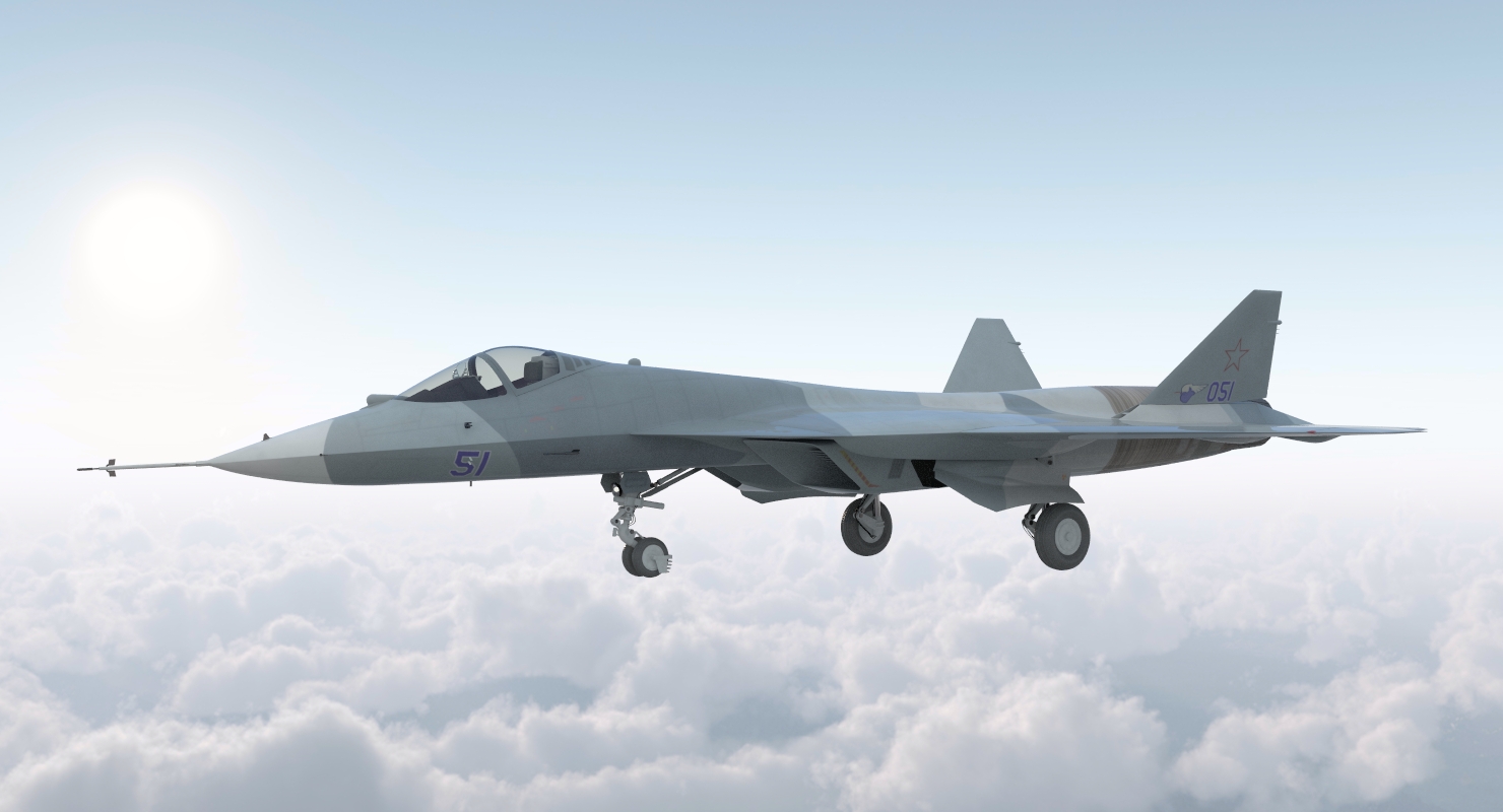 3D model Sukhoi T 50 PAK FA Rigged