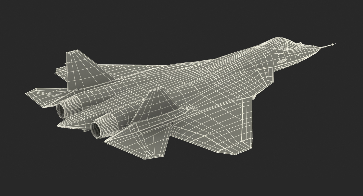 3D model Sukhoi T 50 PAK FA Rigged