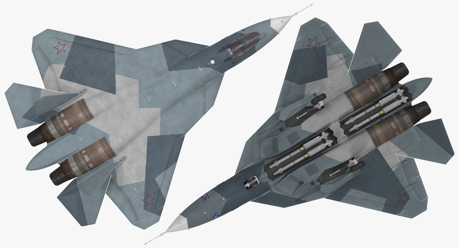 3D model Sukhoi T 50 PAK FA Rigged