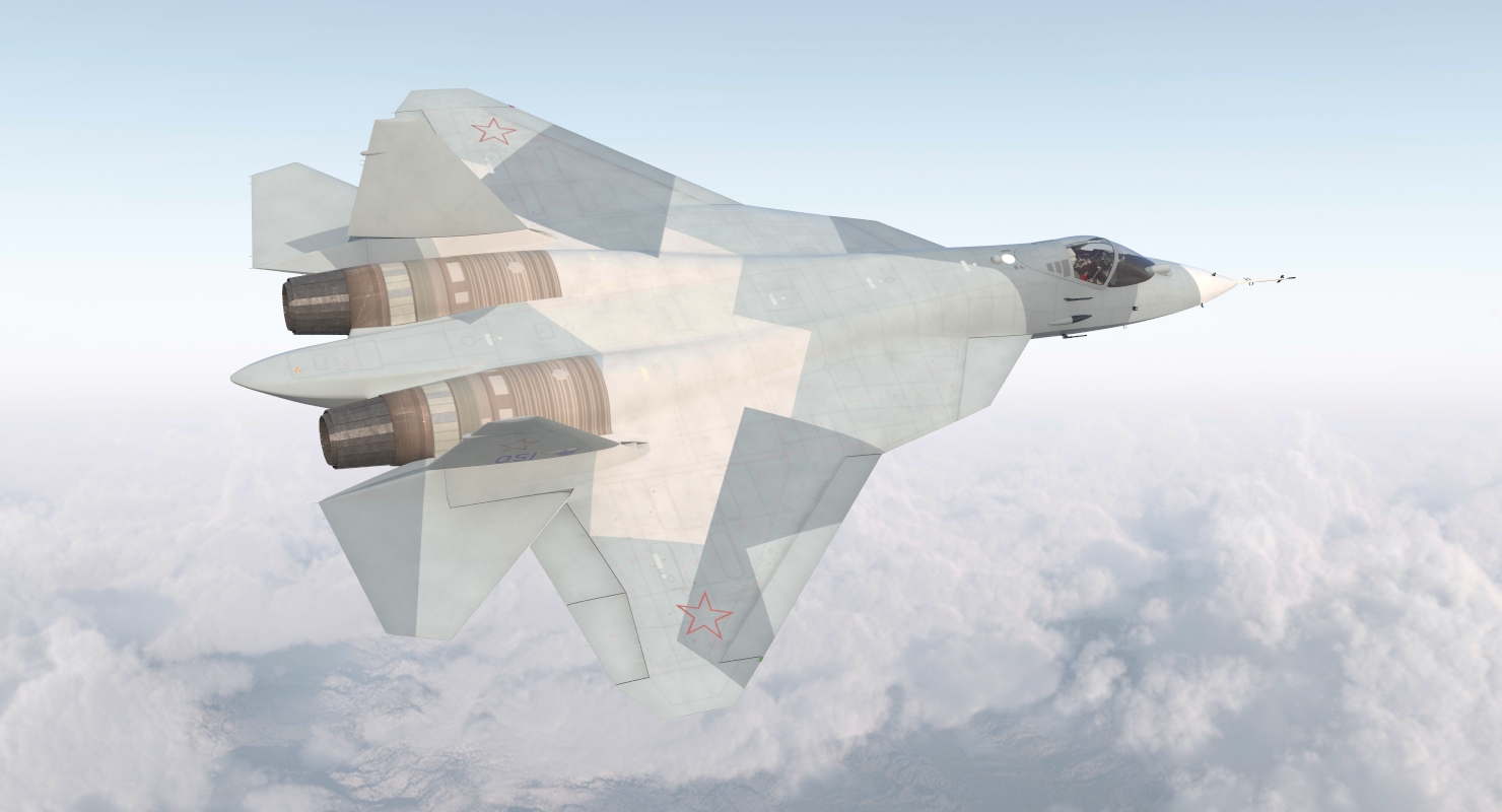 3D model Sukhoi T 50 PAK FA Rigged