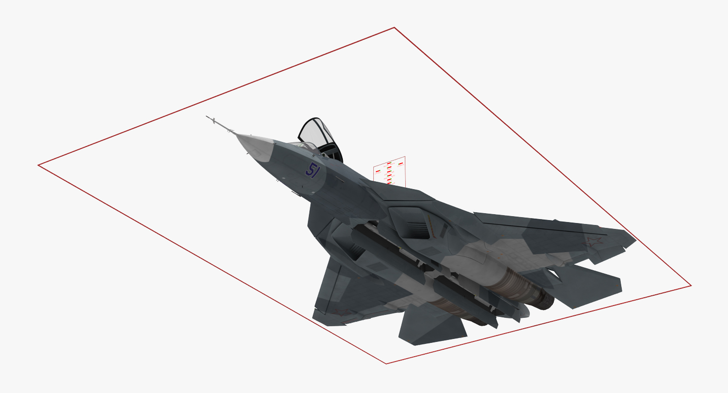 3D model Sukhoi T 50 PAK FA Rigged