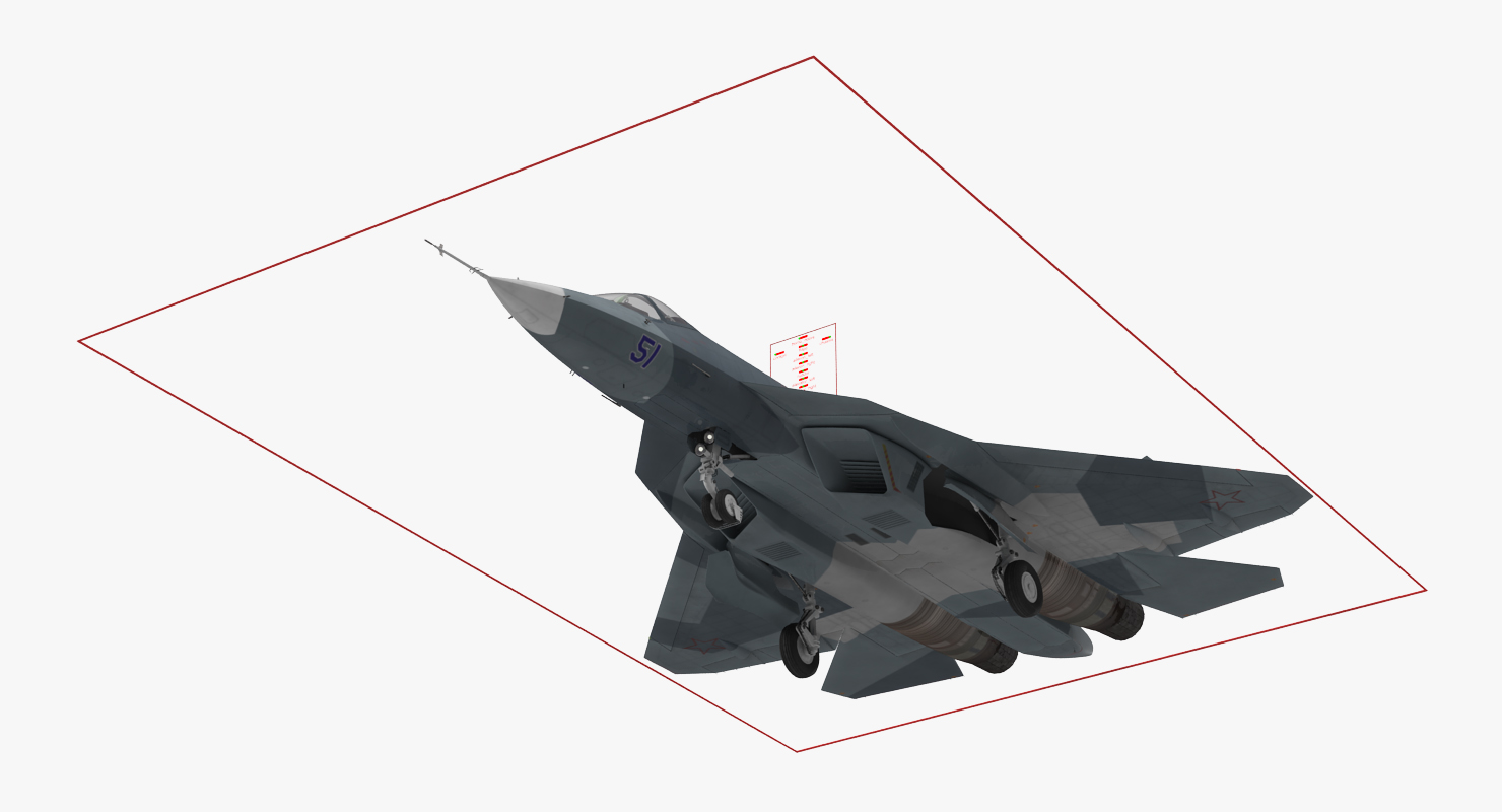 3D model Sukhoi T 50 PAK FA Rigged