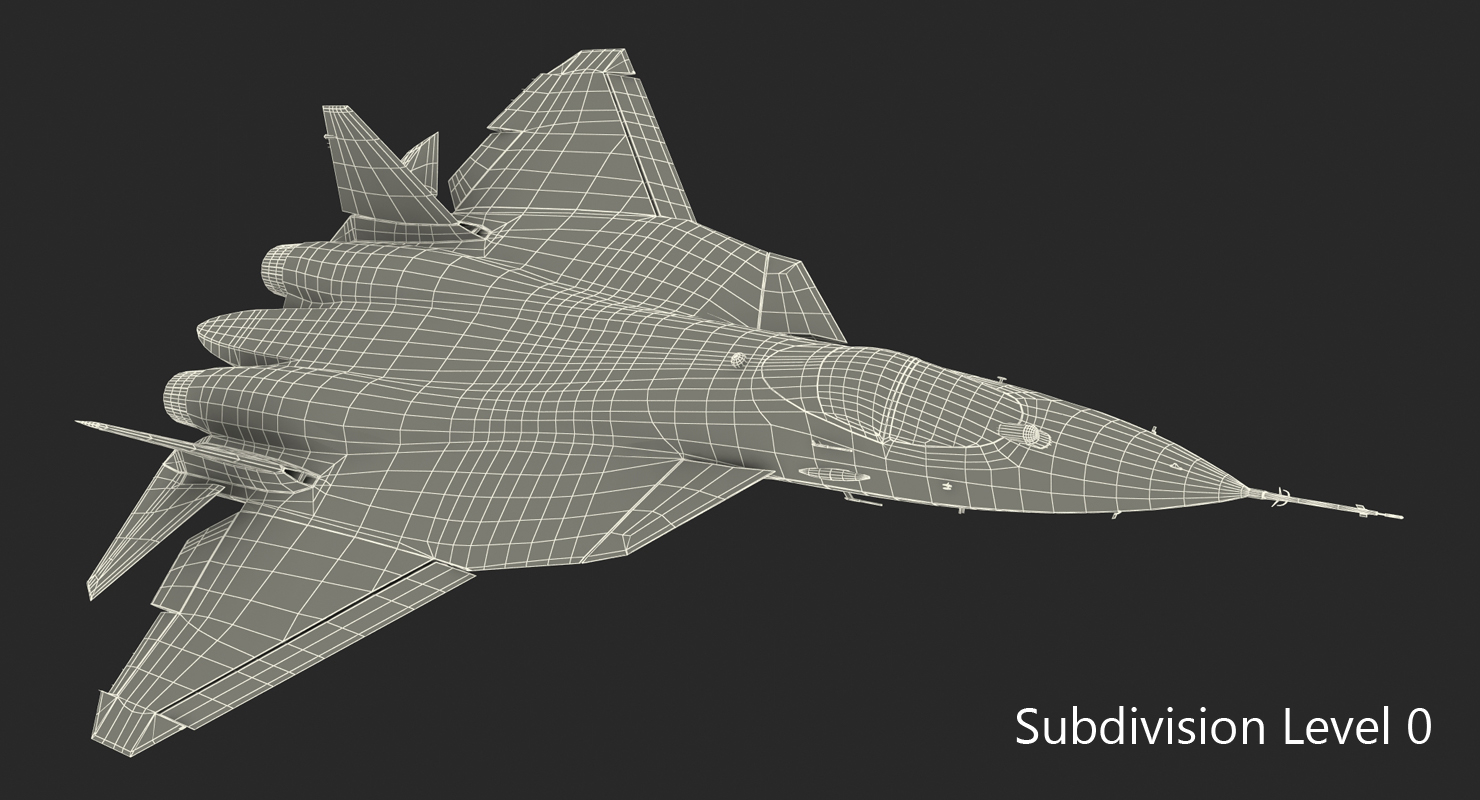 3D model Sukhoi T 50 PAK FA Rigged