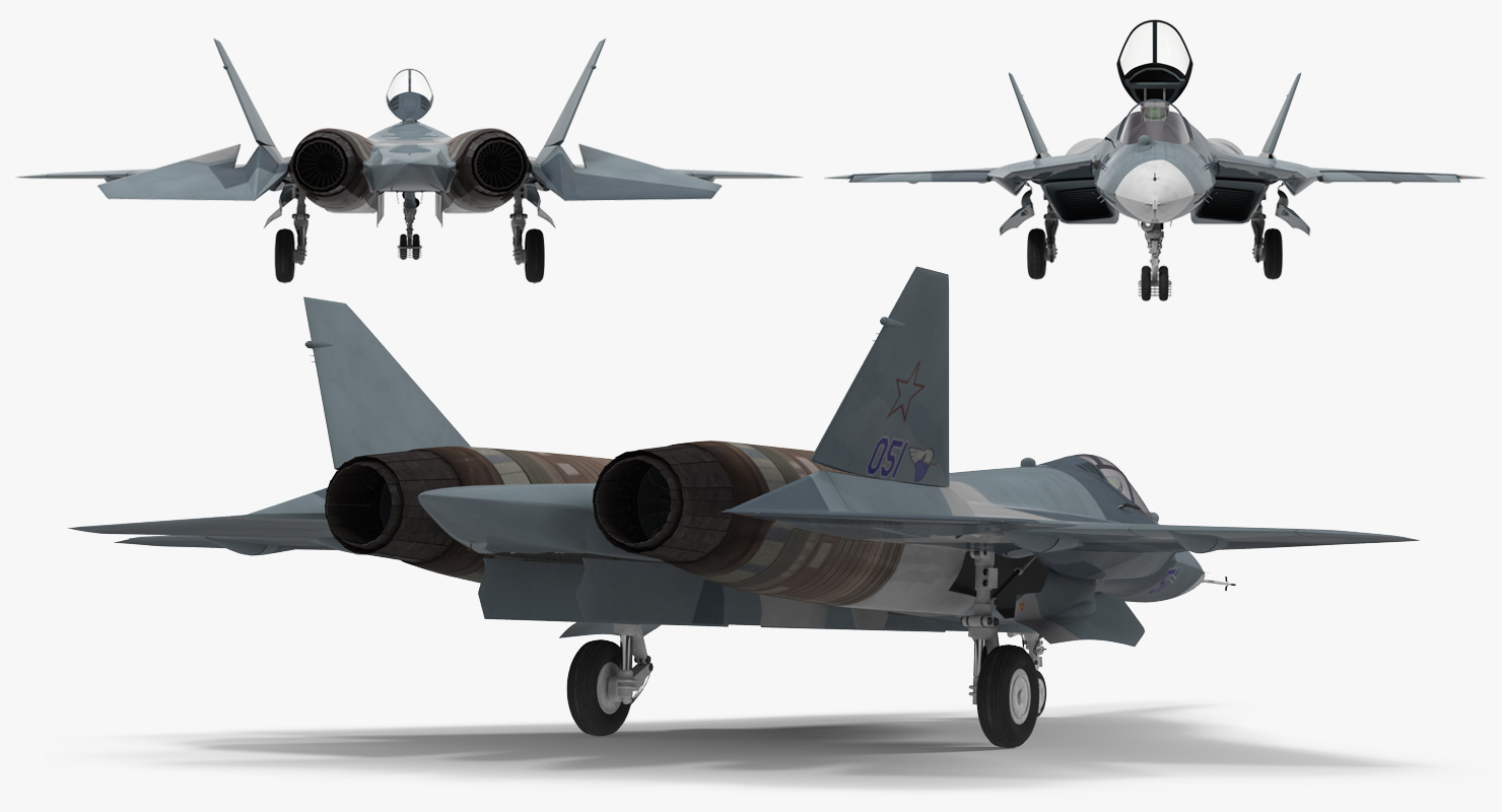 3D model Sukhoi T 50 PAK FA Rigged