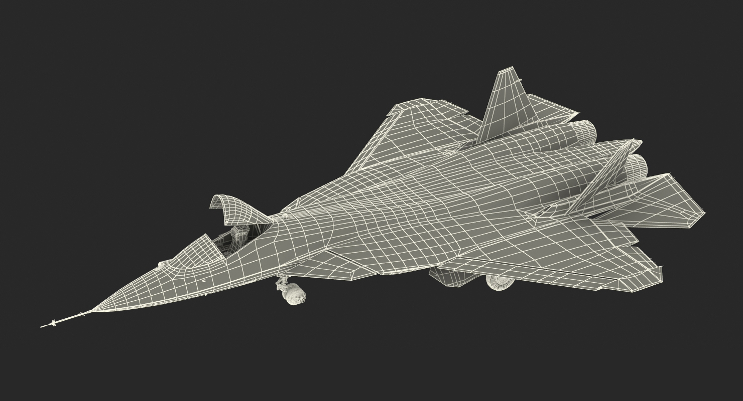 3D model Sukhoi T 50 PAK FA Rigged