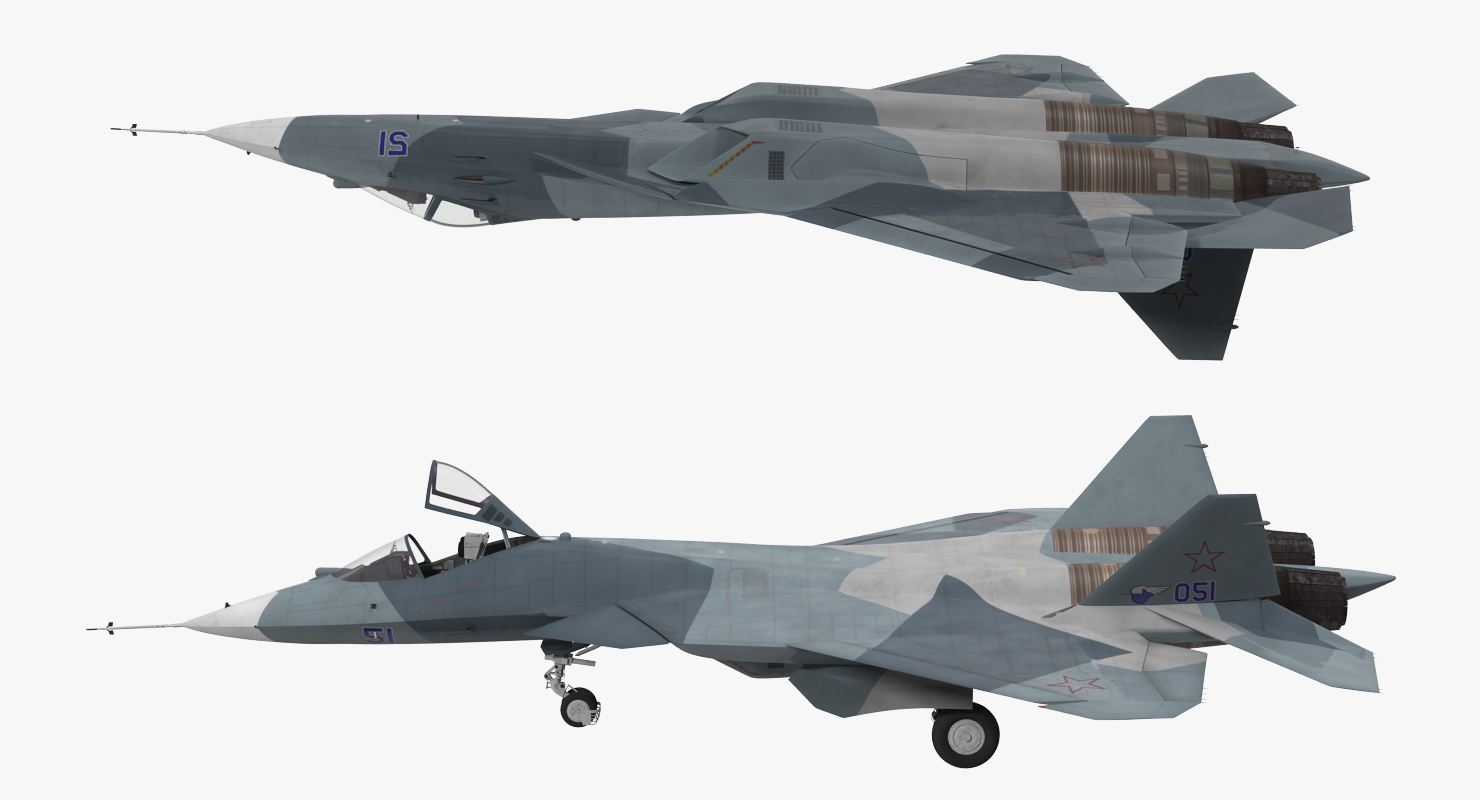 3D model Sukhoi T 50 PAK FA Rigged