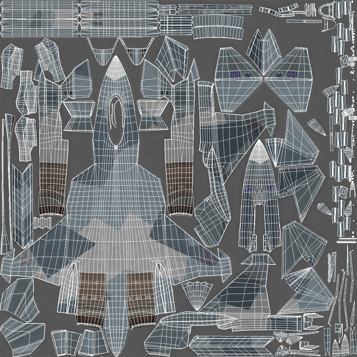 3D model Sukhoi T 50 PAK FA Rigged