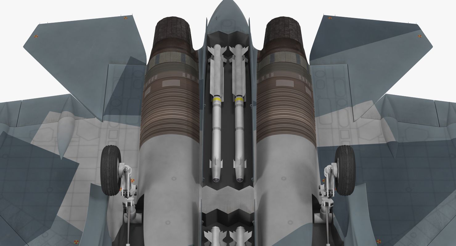 3D model Sukhoi T 50 PAK FA Rigged