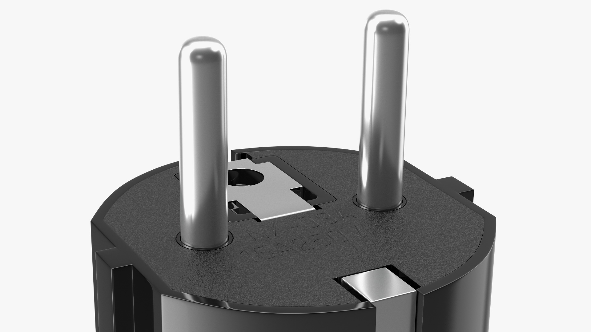 Type E F Universal Plug Adapter Black 3D