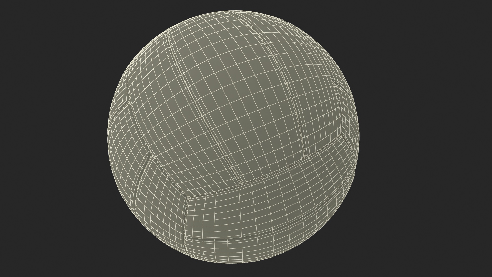 Leather Volleyball Ball White 3D model