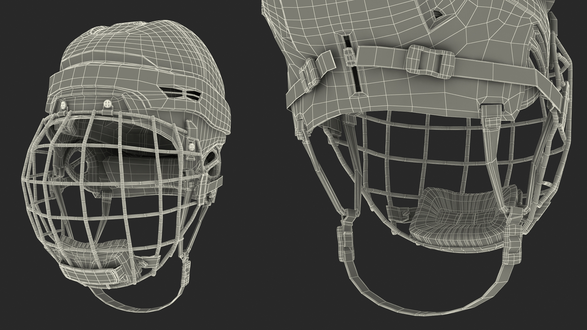 3D Ice Hockey Protective Helmet model