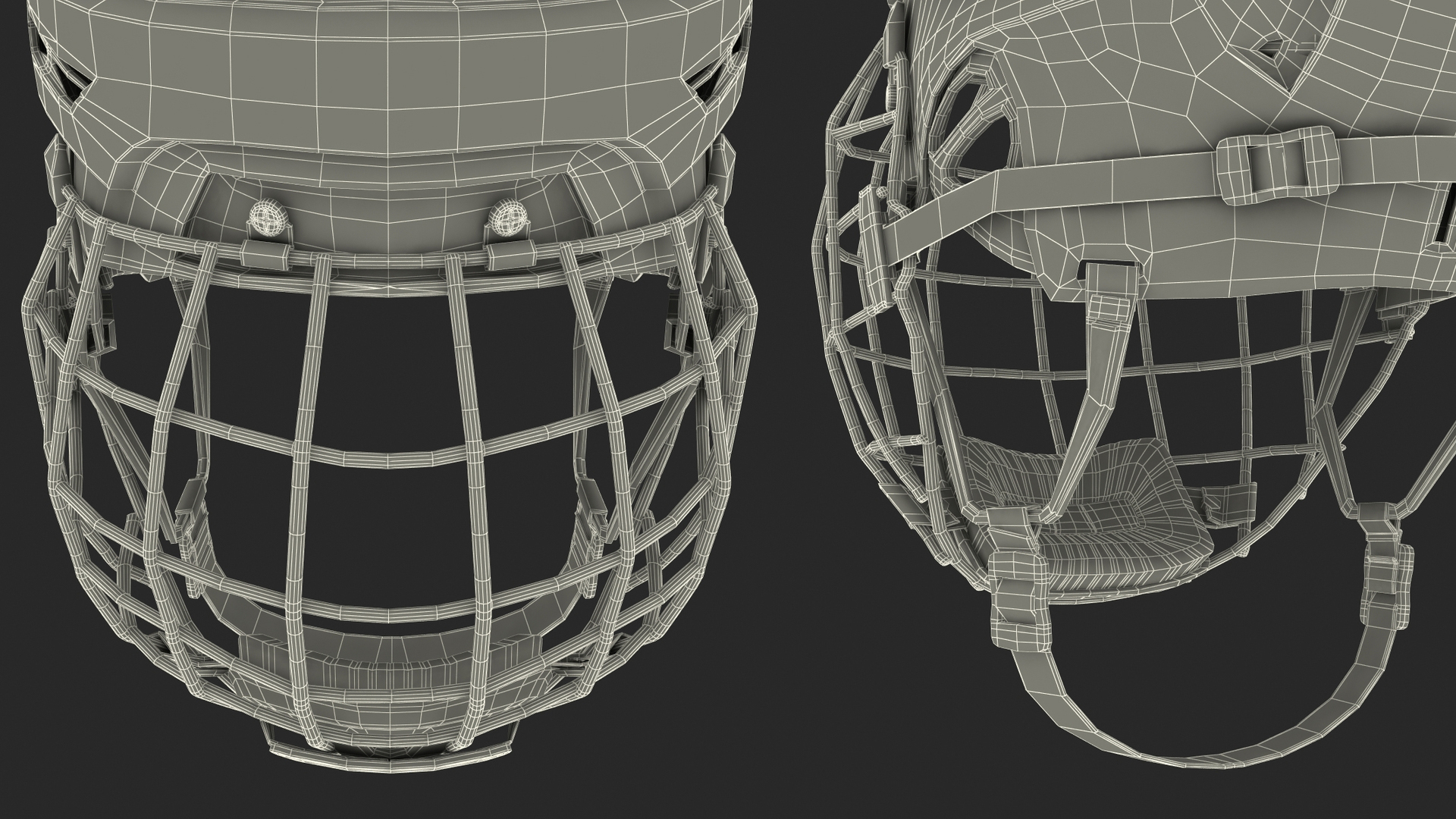 3D Ice Hockey Protective Helmet model