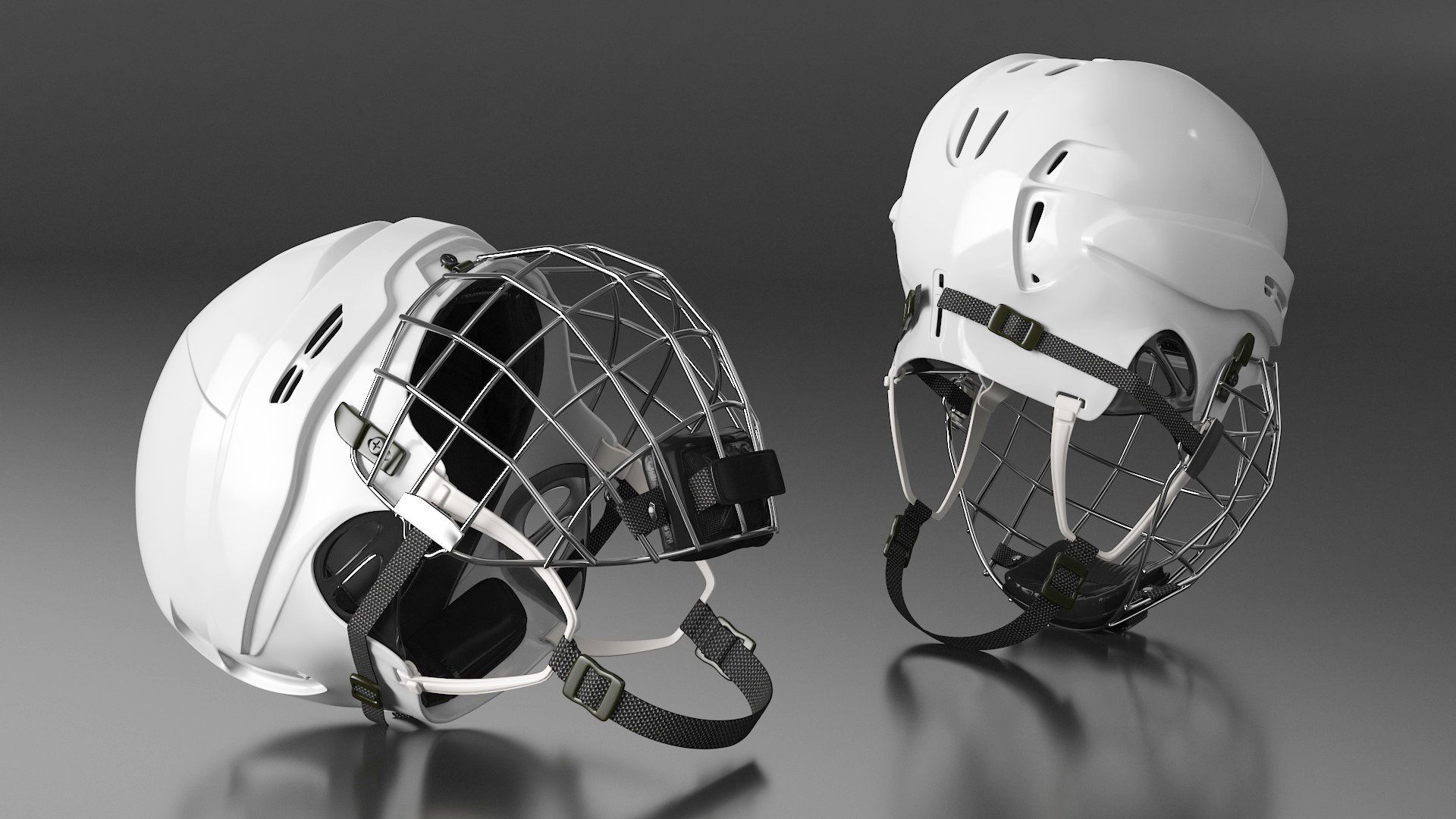 3D Ice Hockey Protective Helmet model
