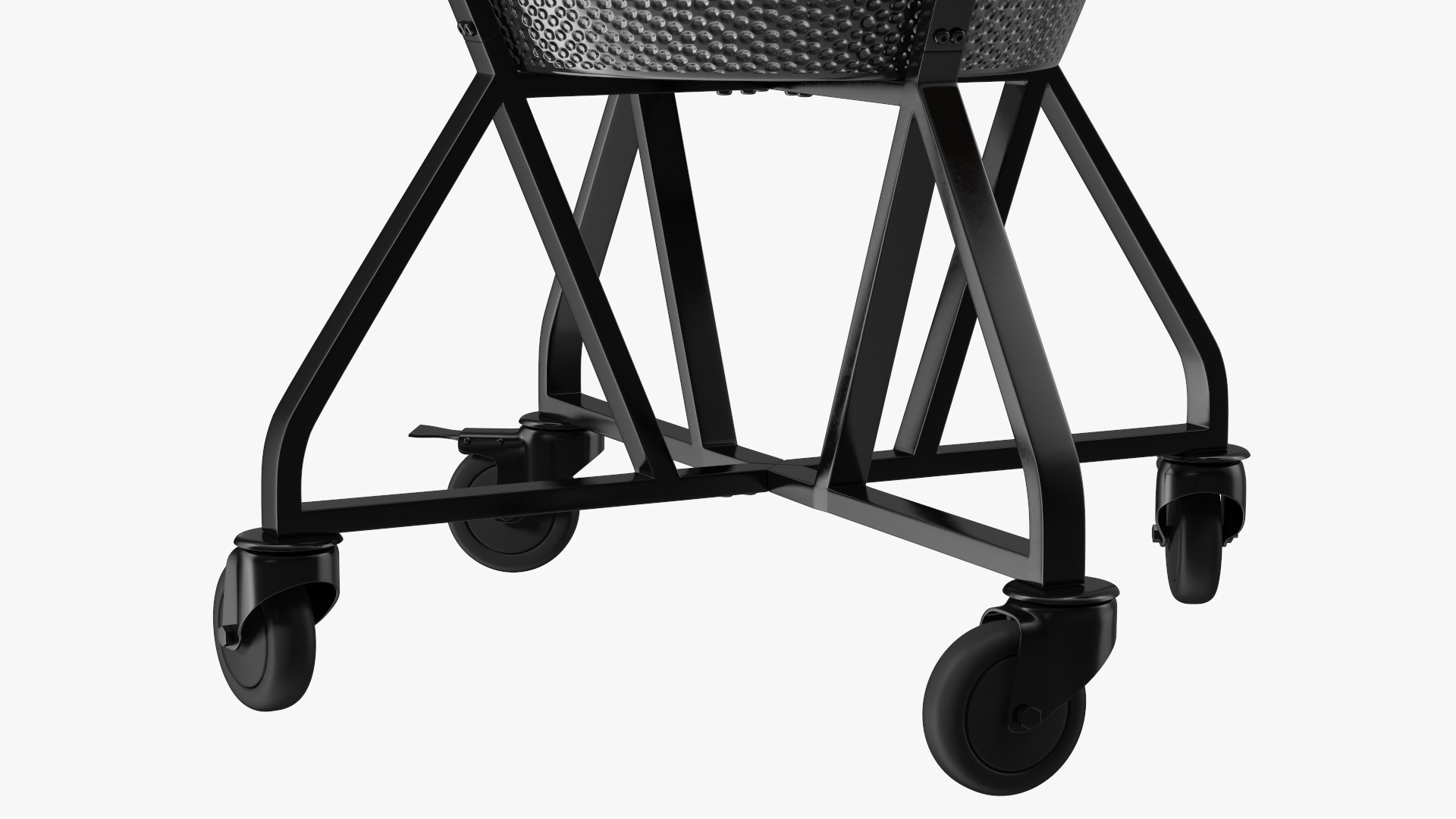 Kamado Style Bbq Grill Open 3D